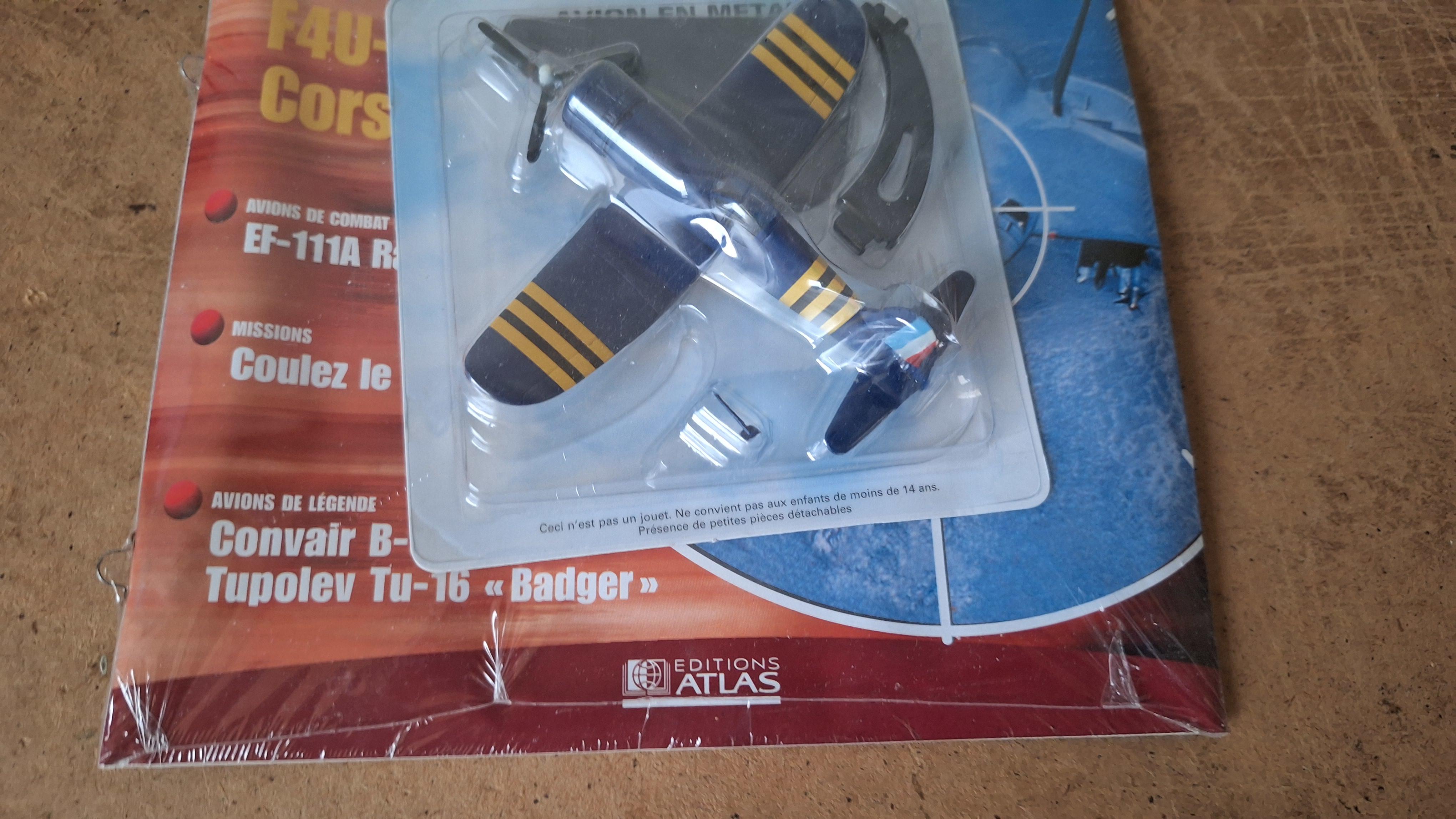 Editions Atlas miniatuurmodel Amerikaans jachtvliegtuig F4U Corsair met begeleidend tijdschrift – foto 2 – kavel bij Goeiendeal