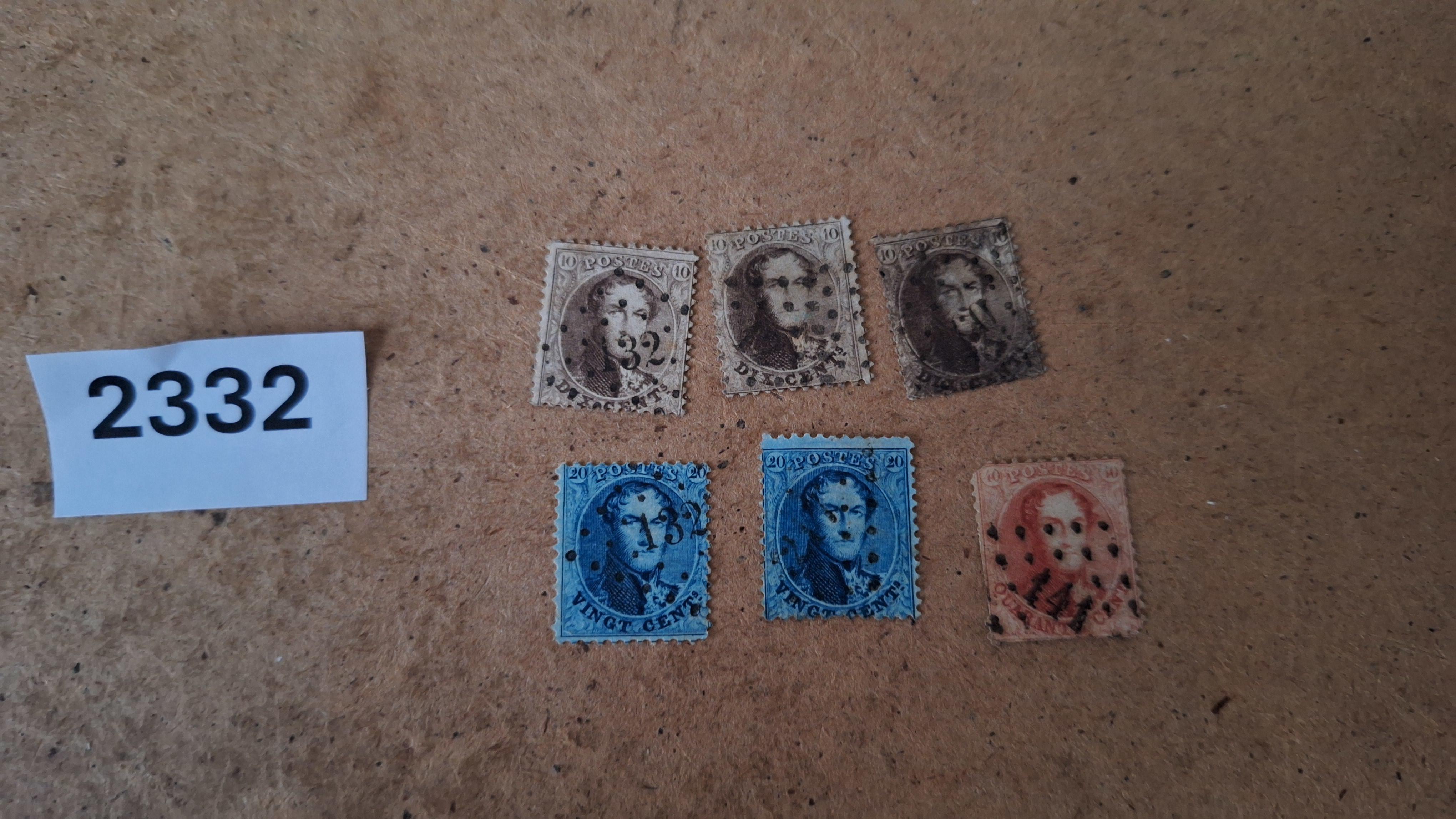 Lot klassieke Belgische postzegels met de beeltenis van Koning Leopold I, emissie Epauletten en Medallions – kavel bij Goeiendeal