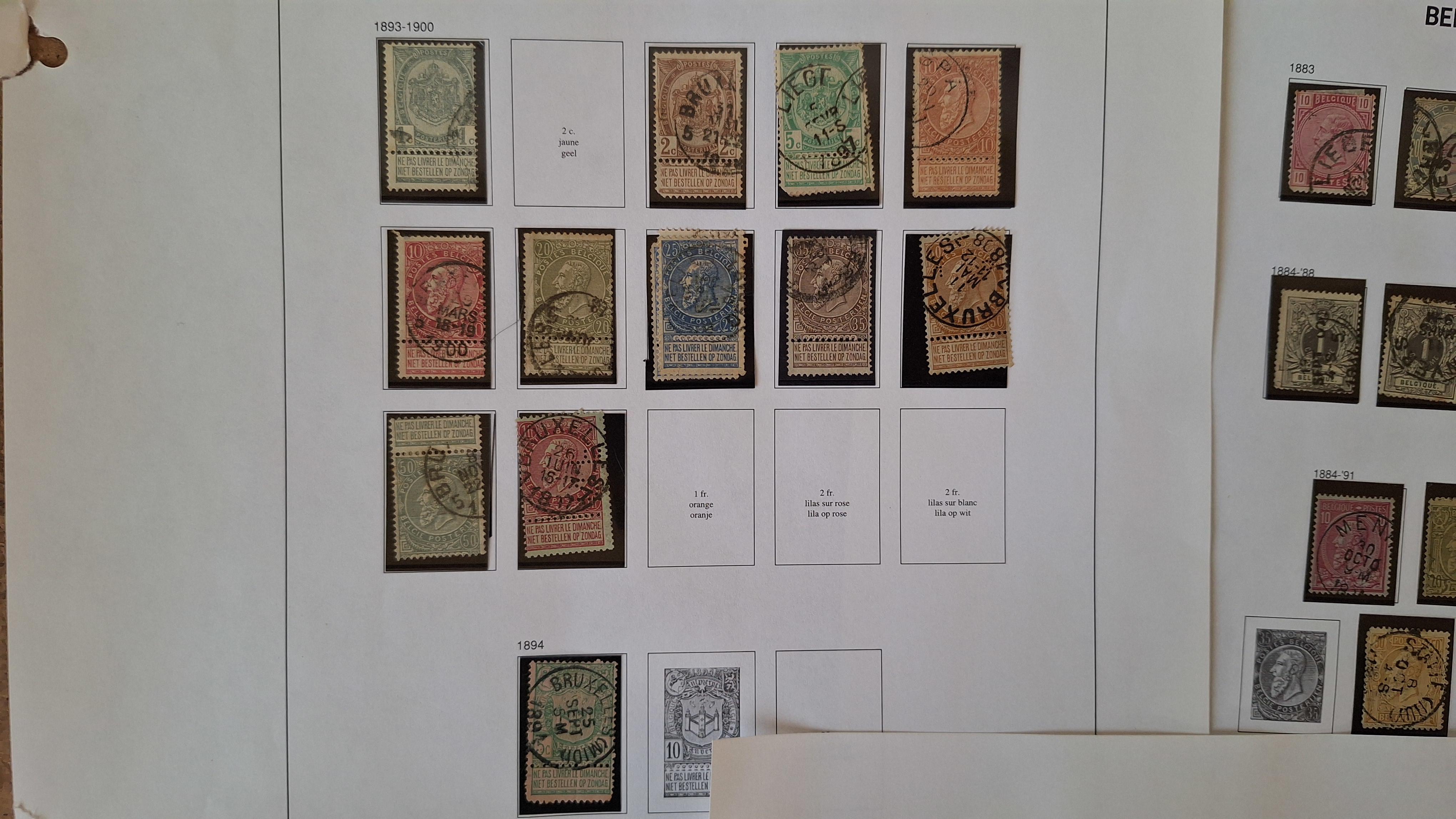 Belgische postzegels, Diverse historische postzegels op 4 albumbladen – foto 2 – kavel bij Goeiendeal