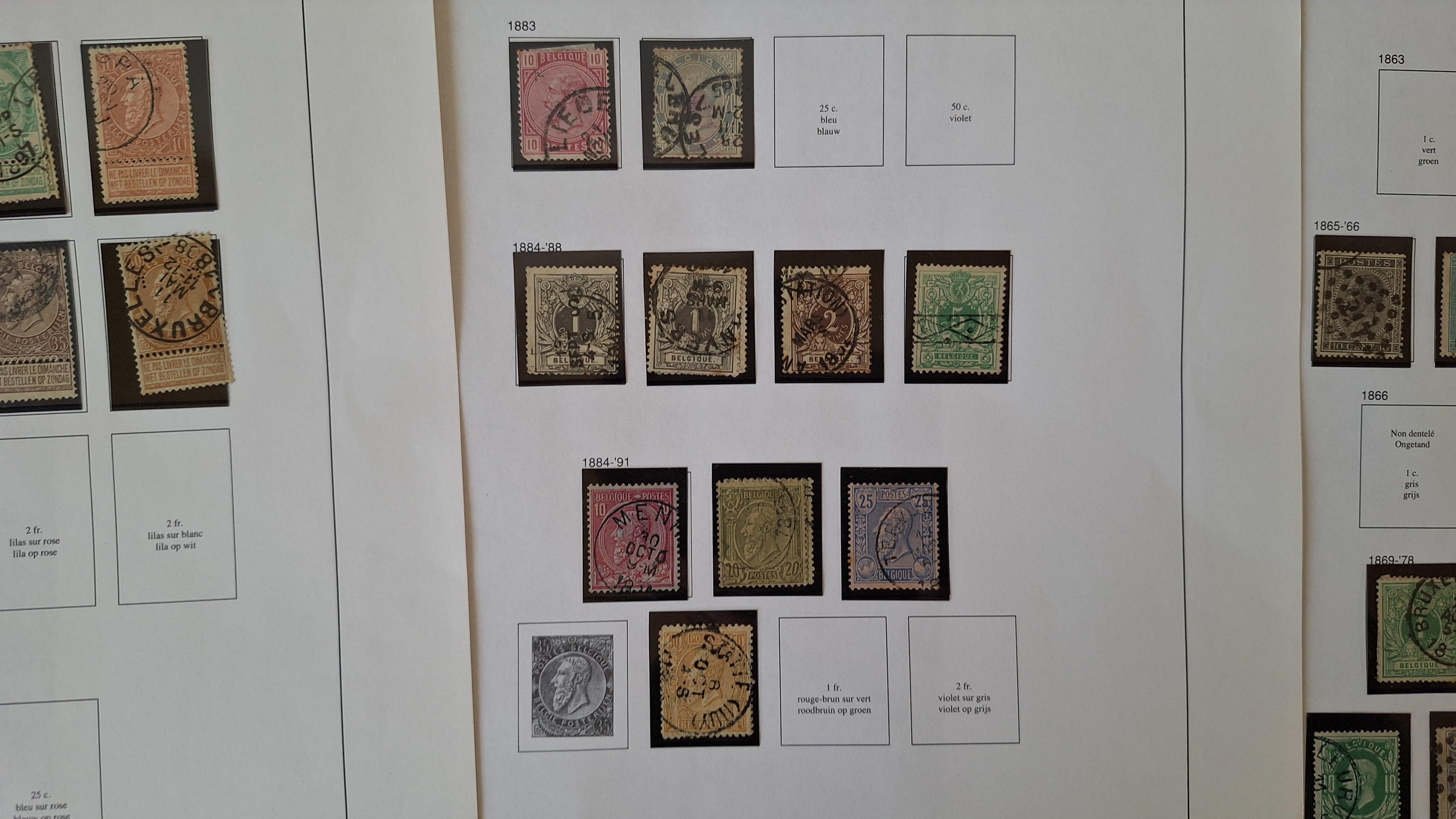 Belgische postzegels, Diverse historische postzegels op 4 albumbladen – foto 3 – kavel bij Goeiendeal