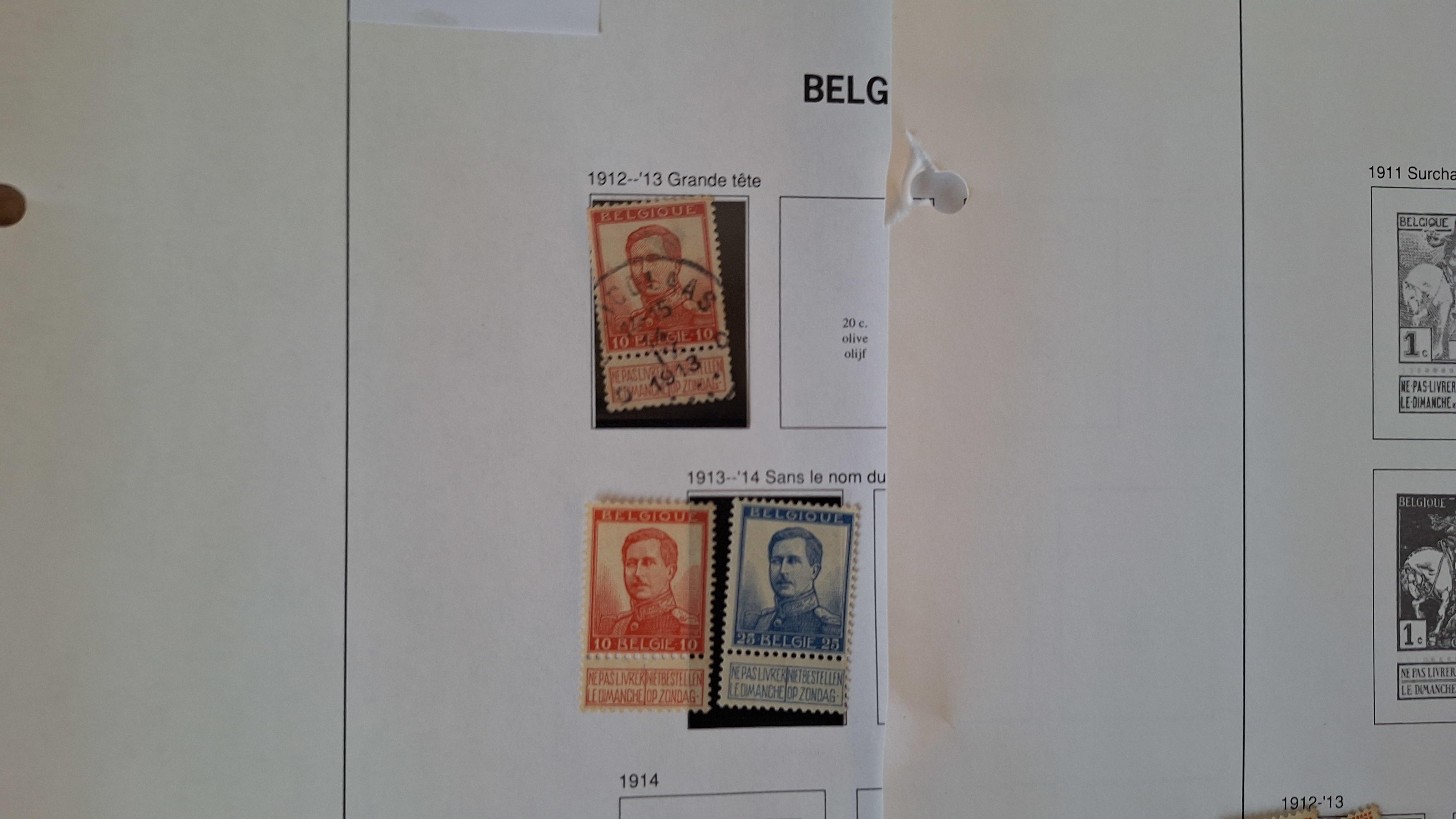 Belgische postzegels, Diverse historische postzegels op 4 albumbladen – foto 2 – kavel bij Goeiendeal