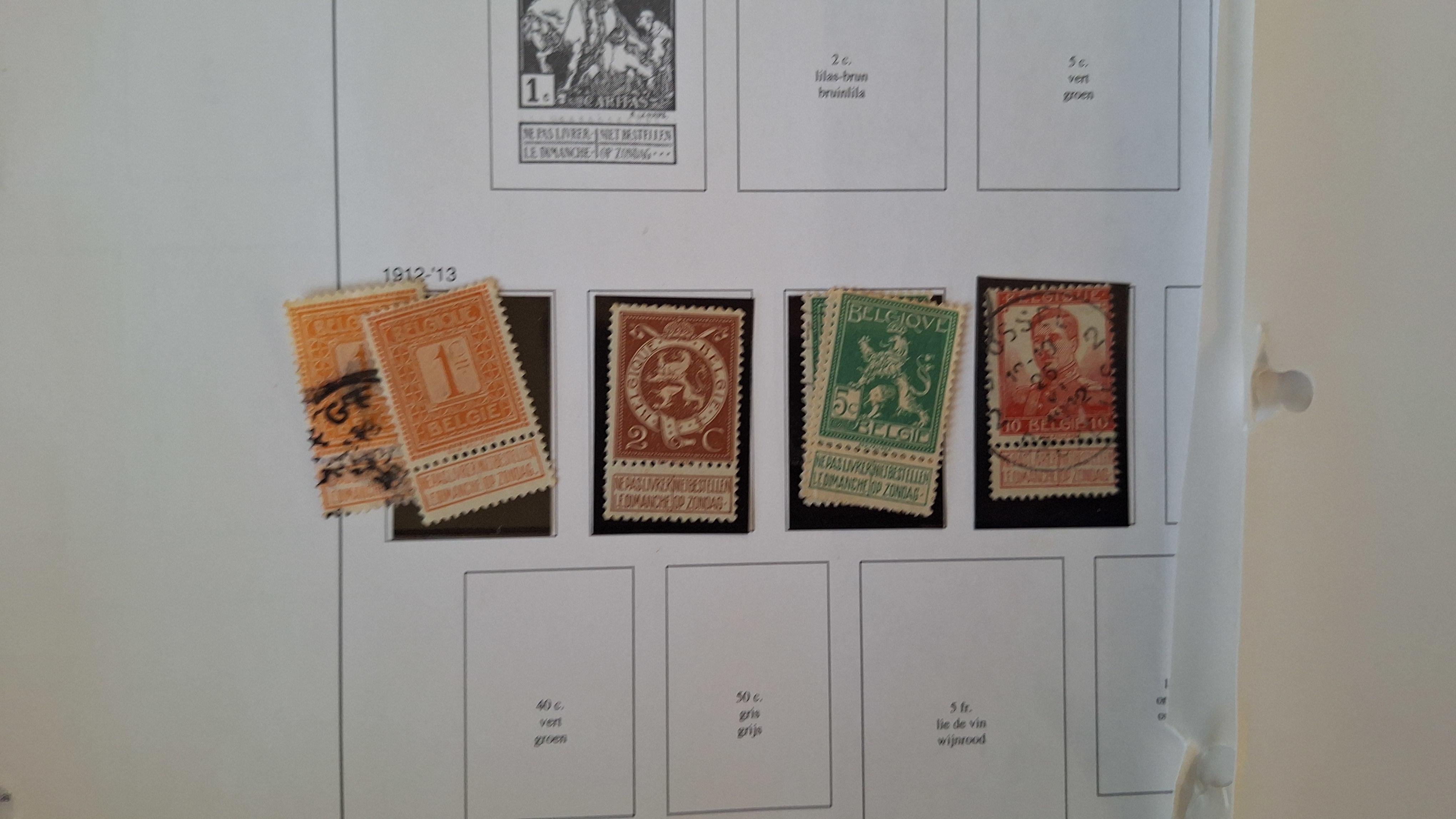 Belgische postzegels, Diverse historische postzegels op 4 albumbladen – foto 3 – kavel bij Goeiendeal