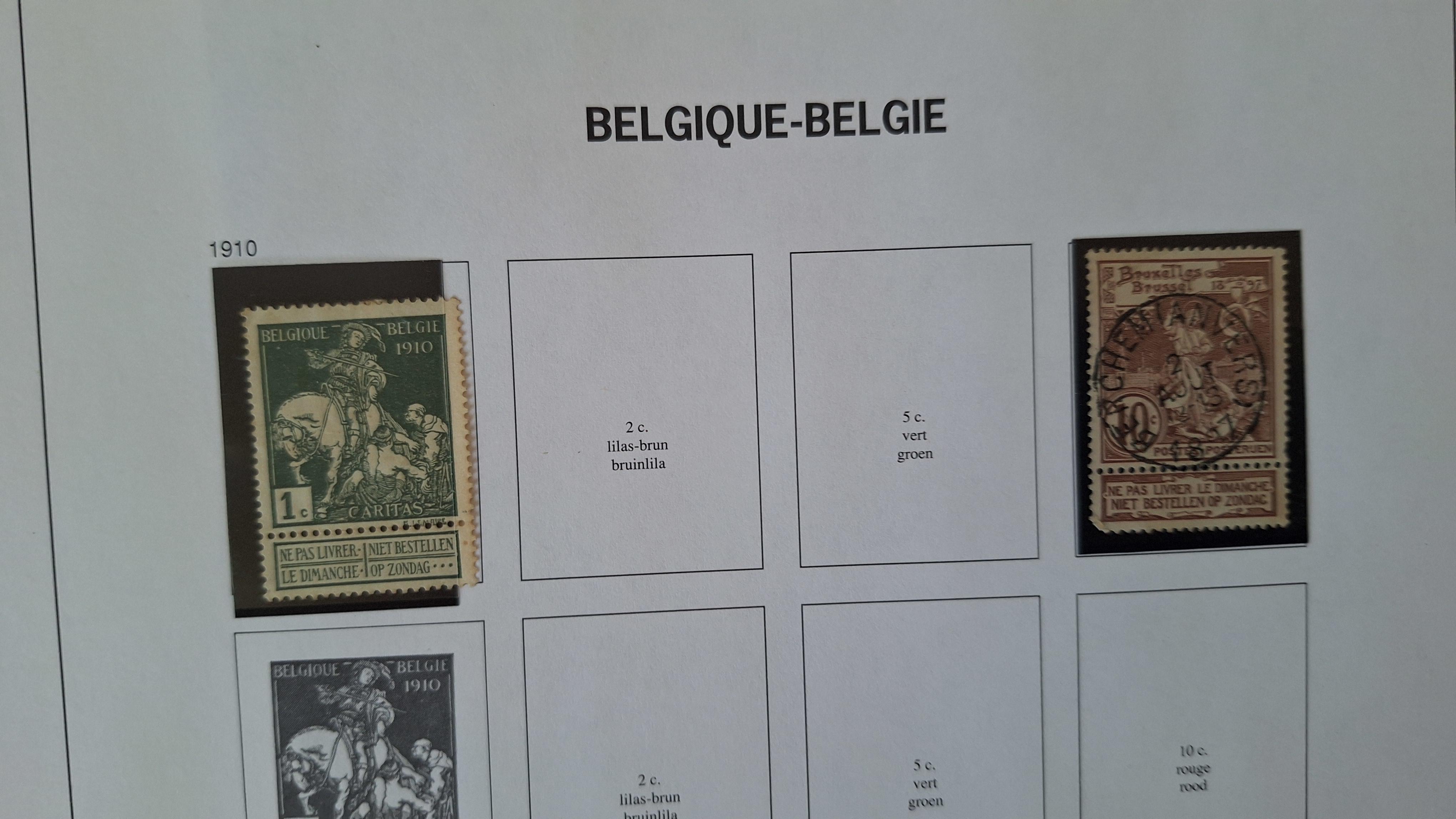 Belgische postzegels, Diverse historische postzegels op 4 albumbladen – foto 4 – kavel bij Goeiendeal