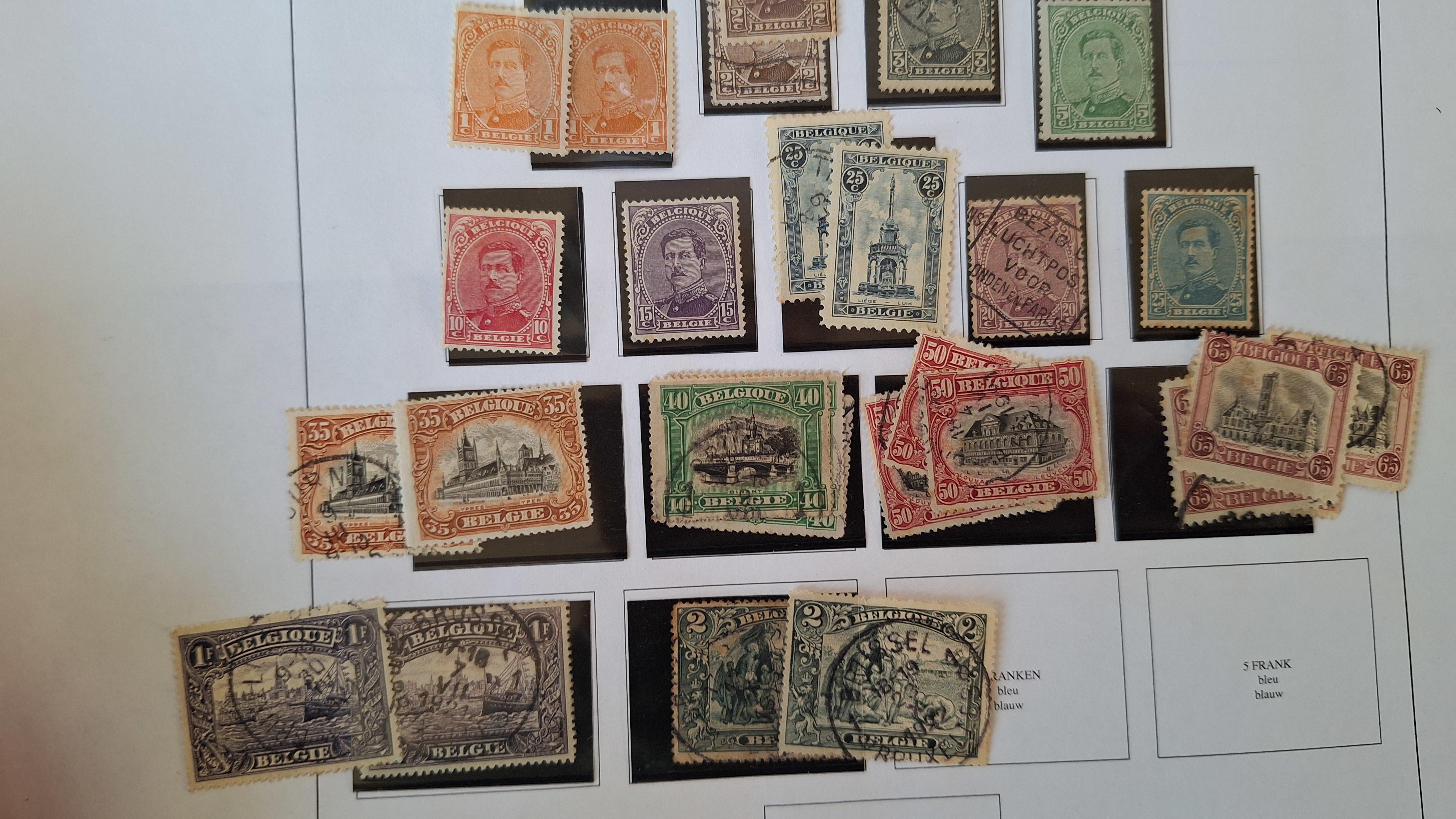 Belgische postzegels, Diverse historische postzegels op 4 albumbladen – foto 6 – kavel bij Goeiendeal