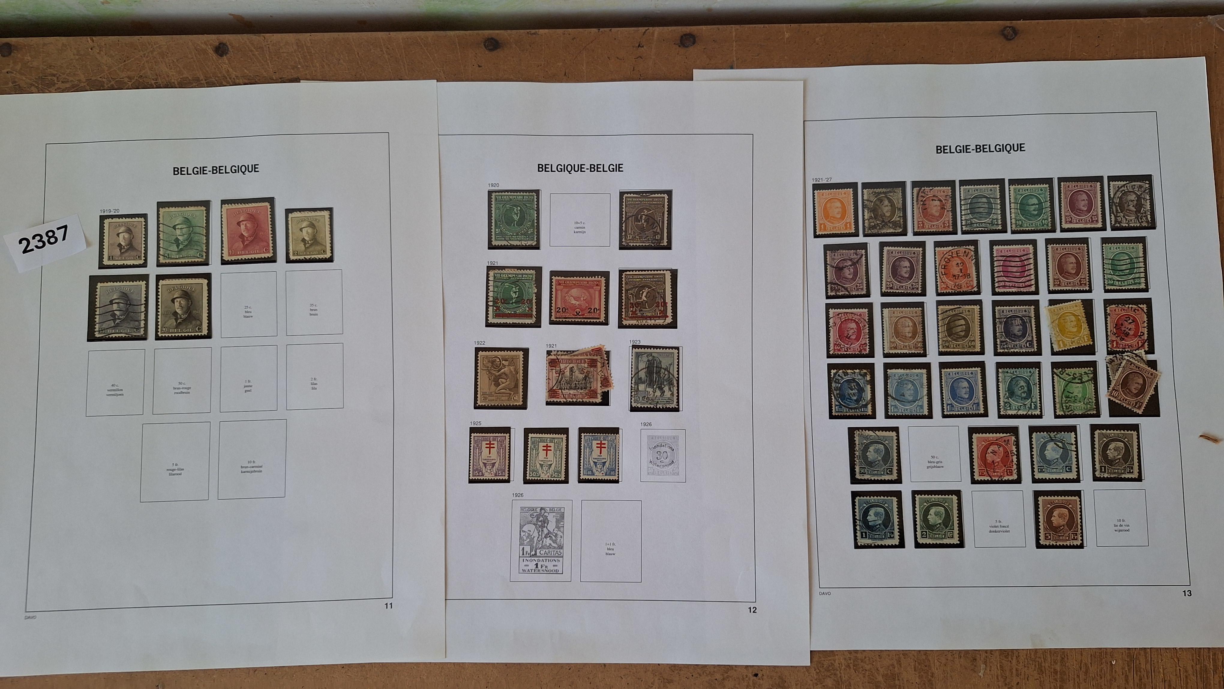Belgische postzegels, Diverse historische postzegels op 3 albumbladen – kavel bij Goeiendeal
