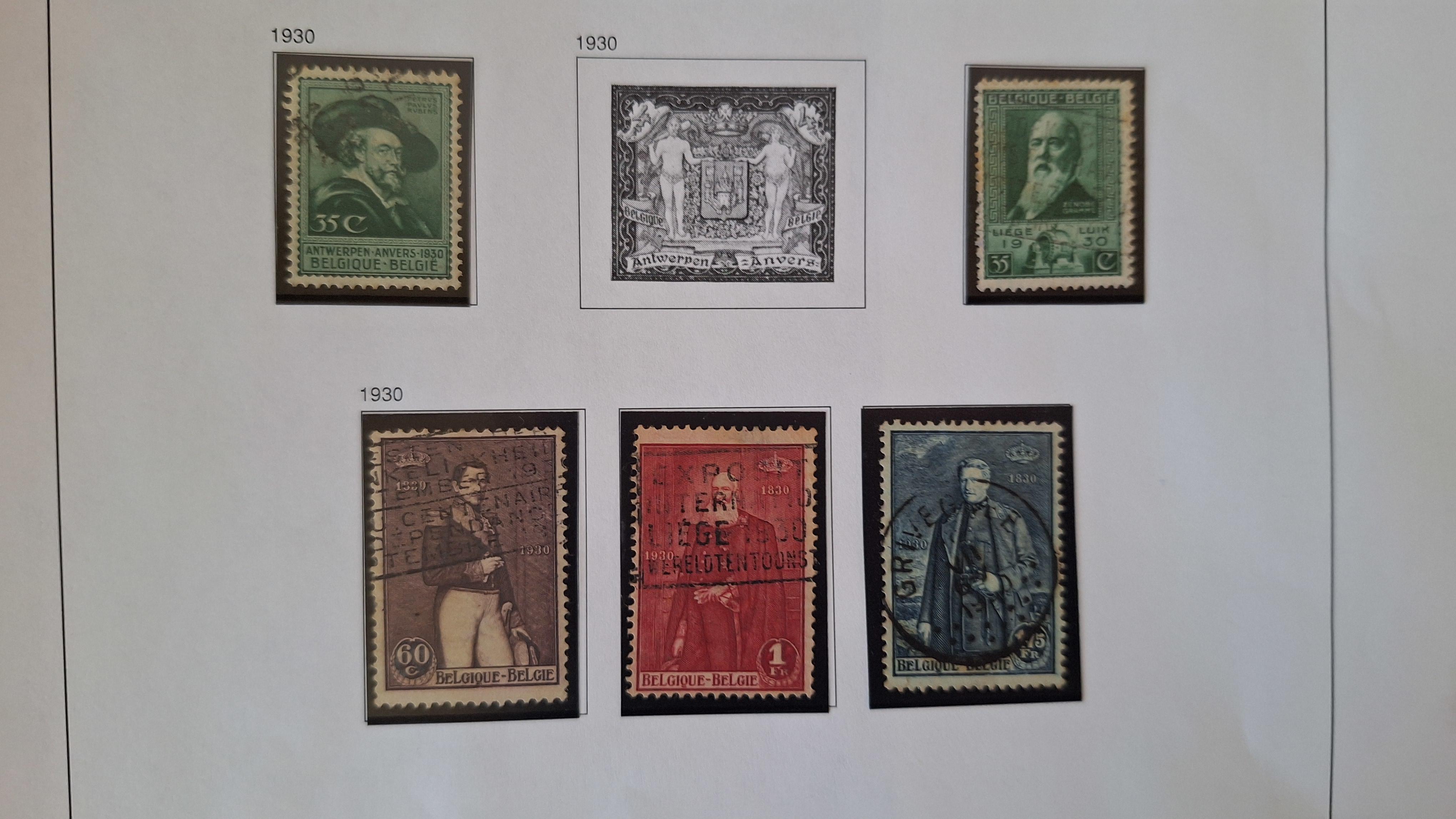 Belgische postzegels, Diverse historische postzegels op 4 albumbladen – foto 2 – kavel bij Goeiendeal