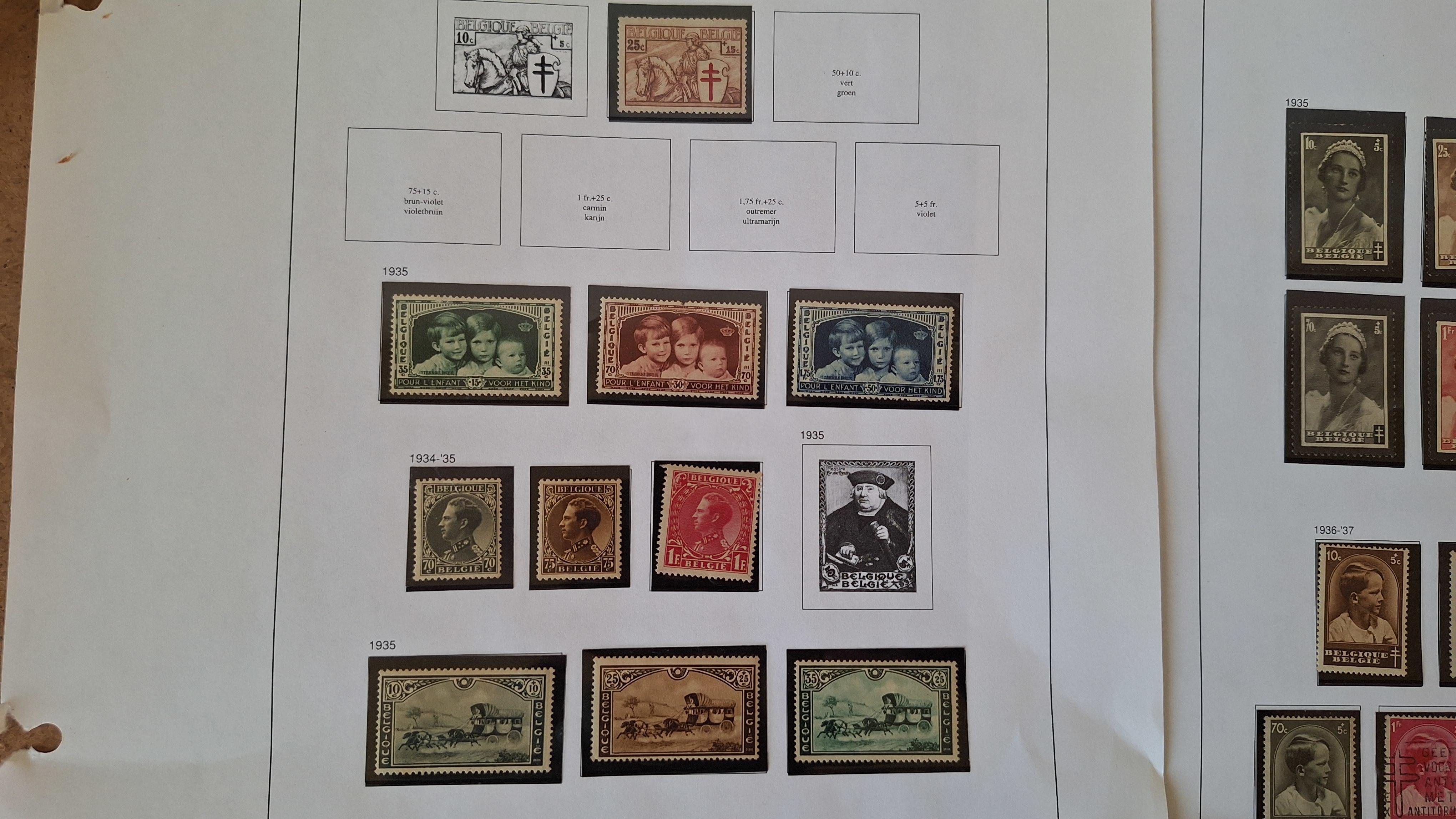 Belgische postzegels, Diverse historische postzegels op 4 albumbladen – foto 2 – kavel bij Goeiendeal