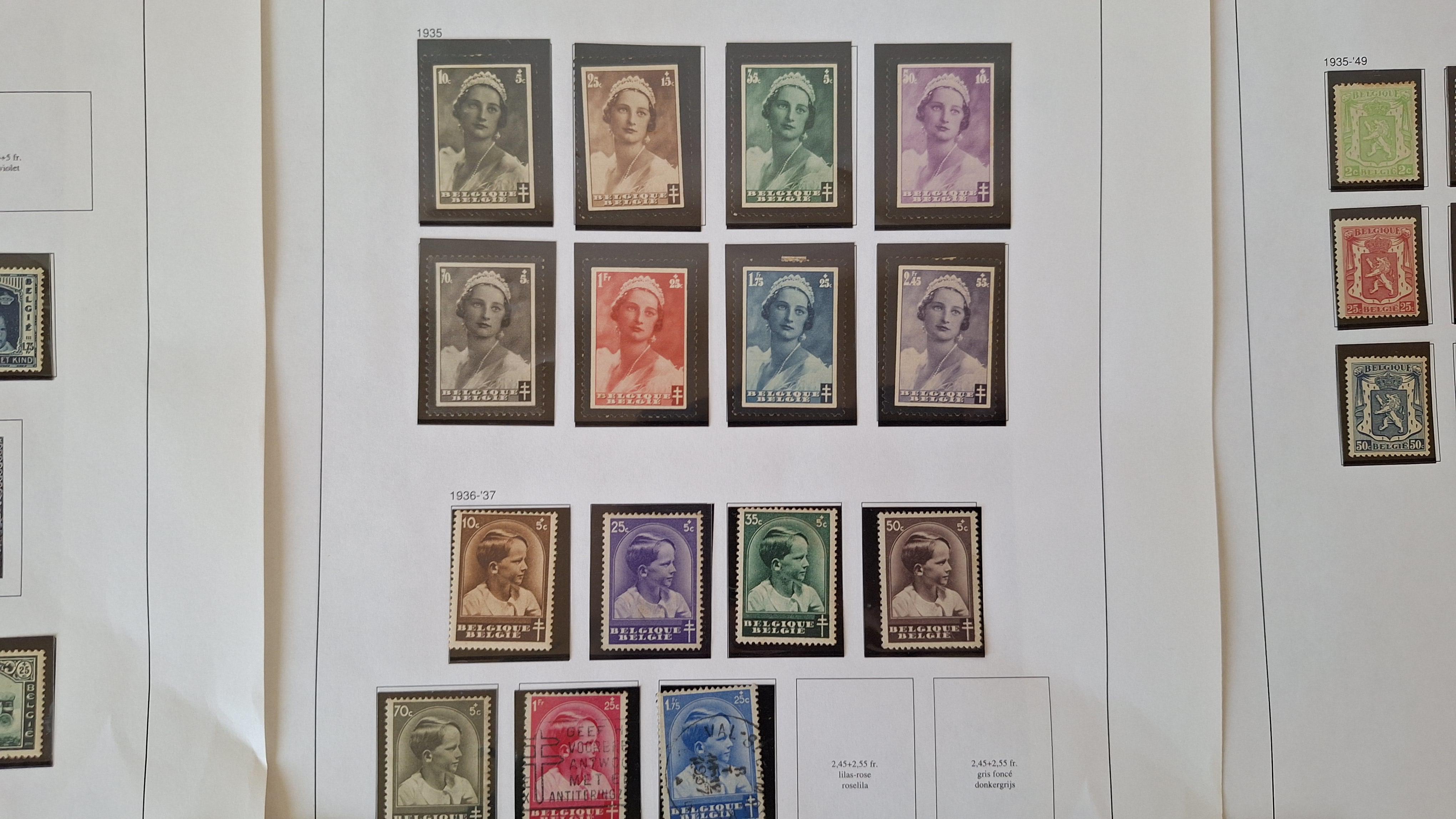 Belgische postzegels, Diverse historische postzegels op 4 albumbladen – foto 3 – kavel bij Goeiendeal