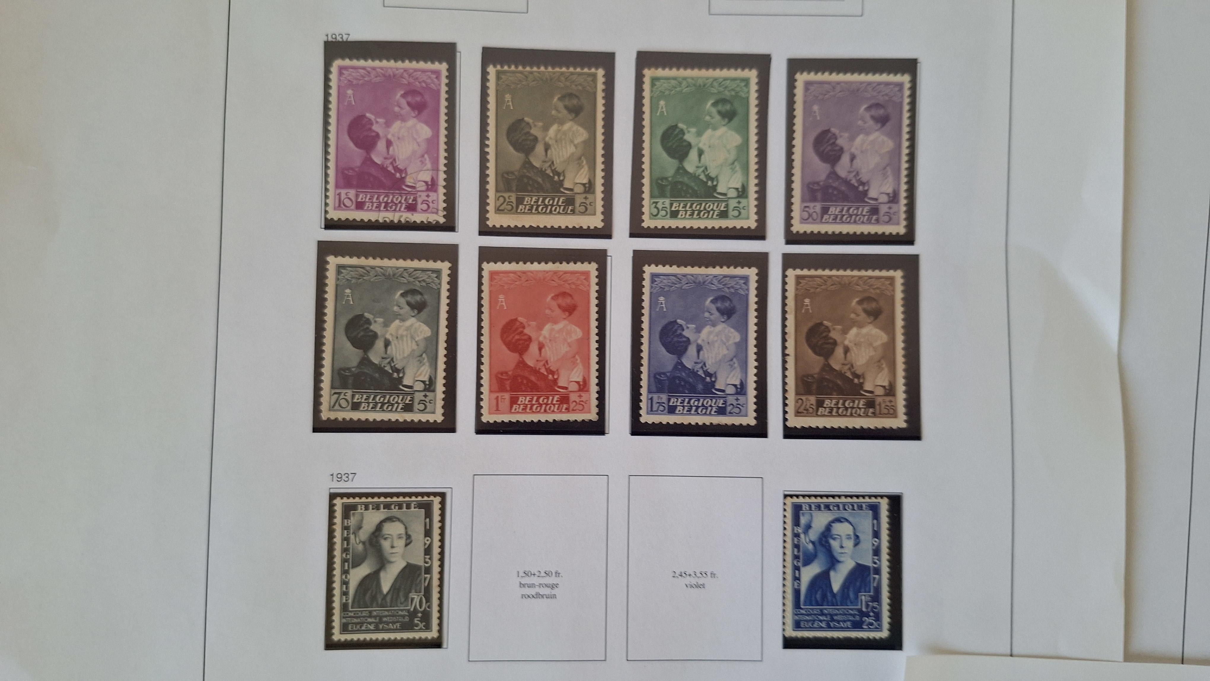 Belgische postzegels, Diverse historische postzegels op 4 albumbladen – foto 2 – kavel bij Goeiendeal