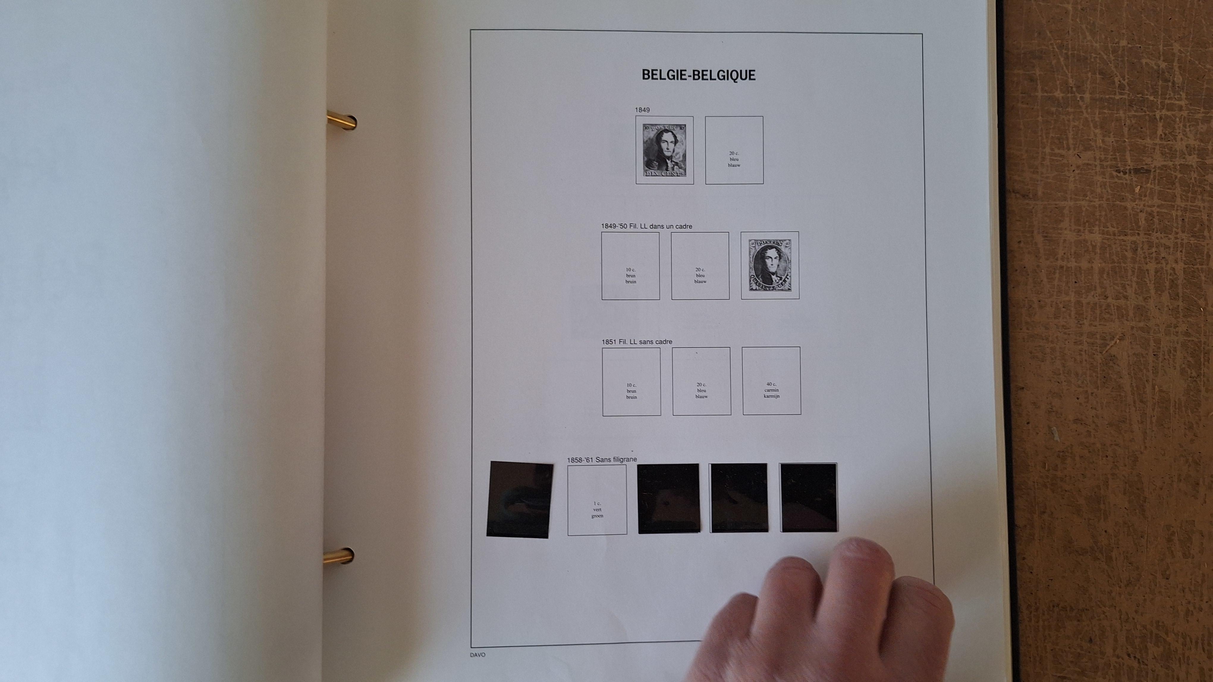 Postzegelalbum, België/Belgique Davo Album emt vnl lege bladen,enkele met postzegels – foto 2 – kavel bij Goeiendeal