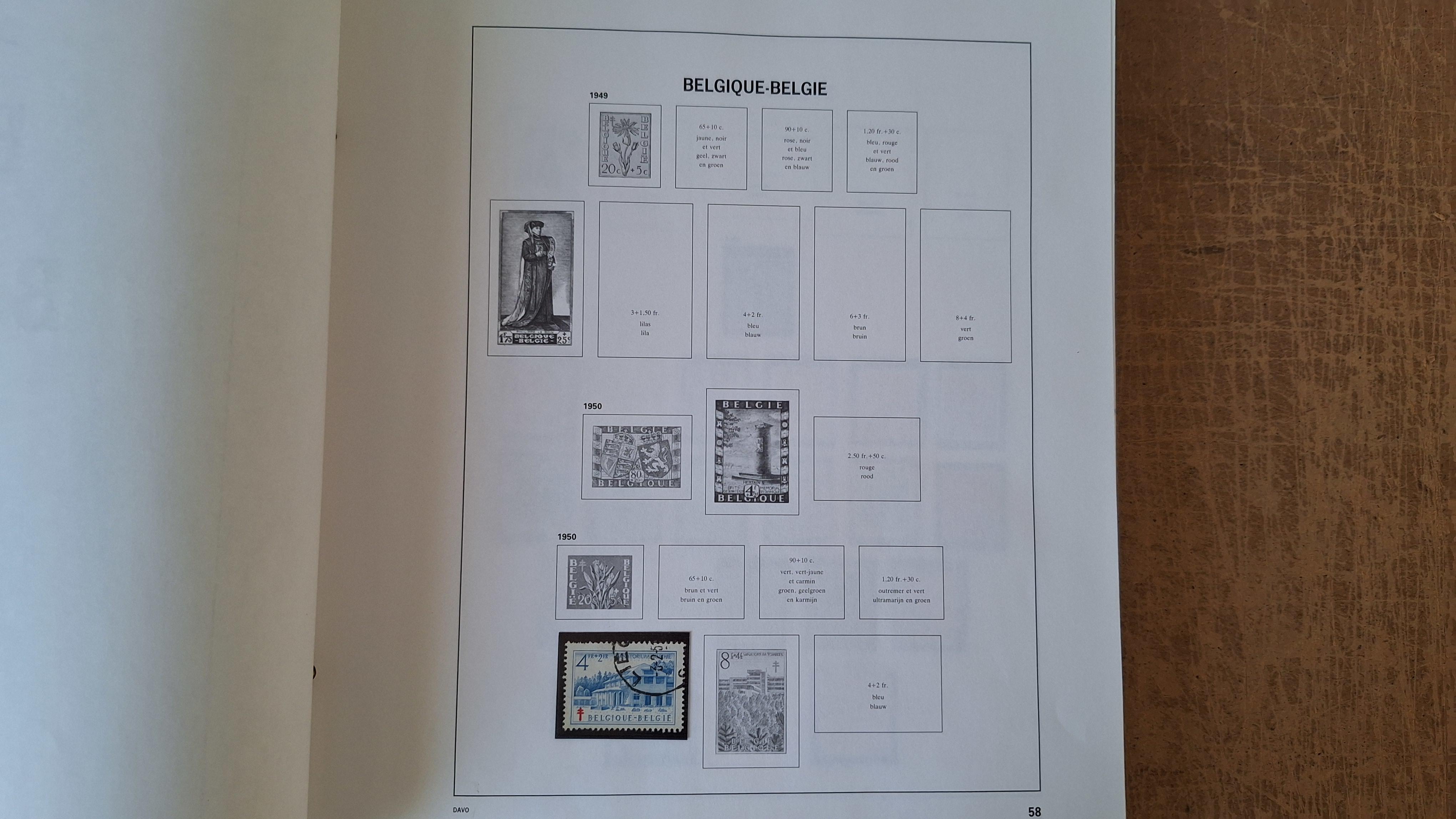 Postzegelalbum, België/Belgique Davo Album emt vnl lege bladen,enkele met postzegels – foto 2 – kavel bij Goeiendeal