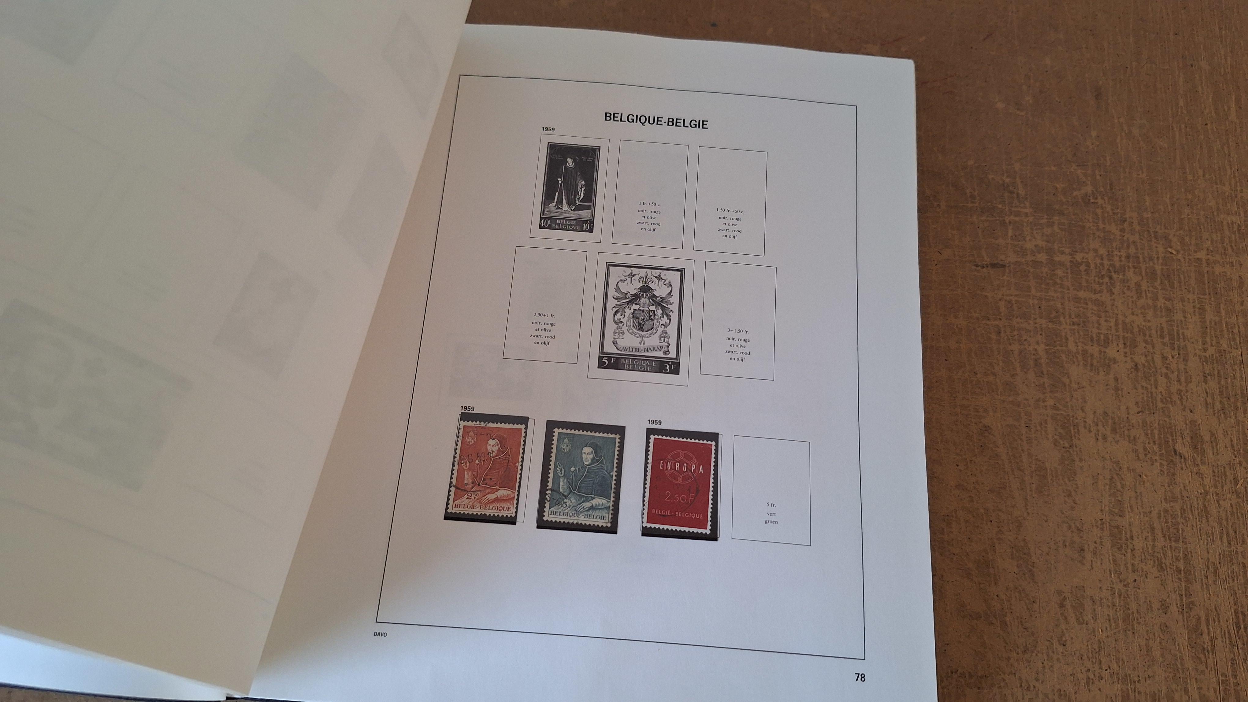 Postzegelalbum, België/Belgique Davo Album emt vnl lege bladen,enkele met postzegels – foto 4 – kavel bij Goeiendeal