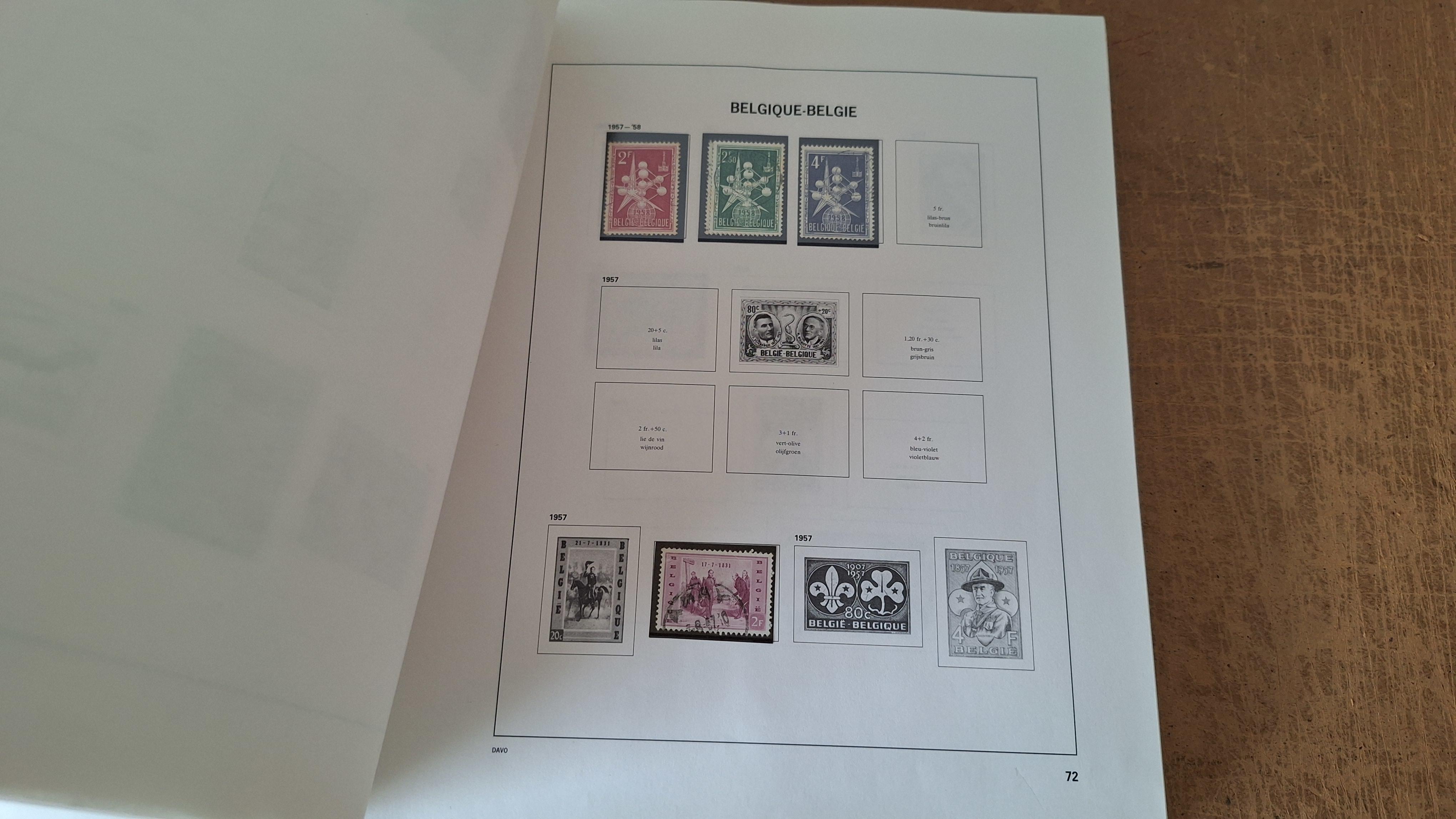 Postzegelalbum, België/Belgique Davo Album emt vnl lege bladen,enkele met postzegels – foto 5 – kavel bij Goeiendeal