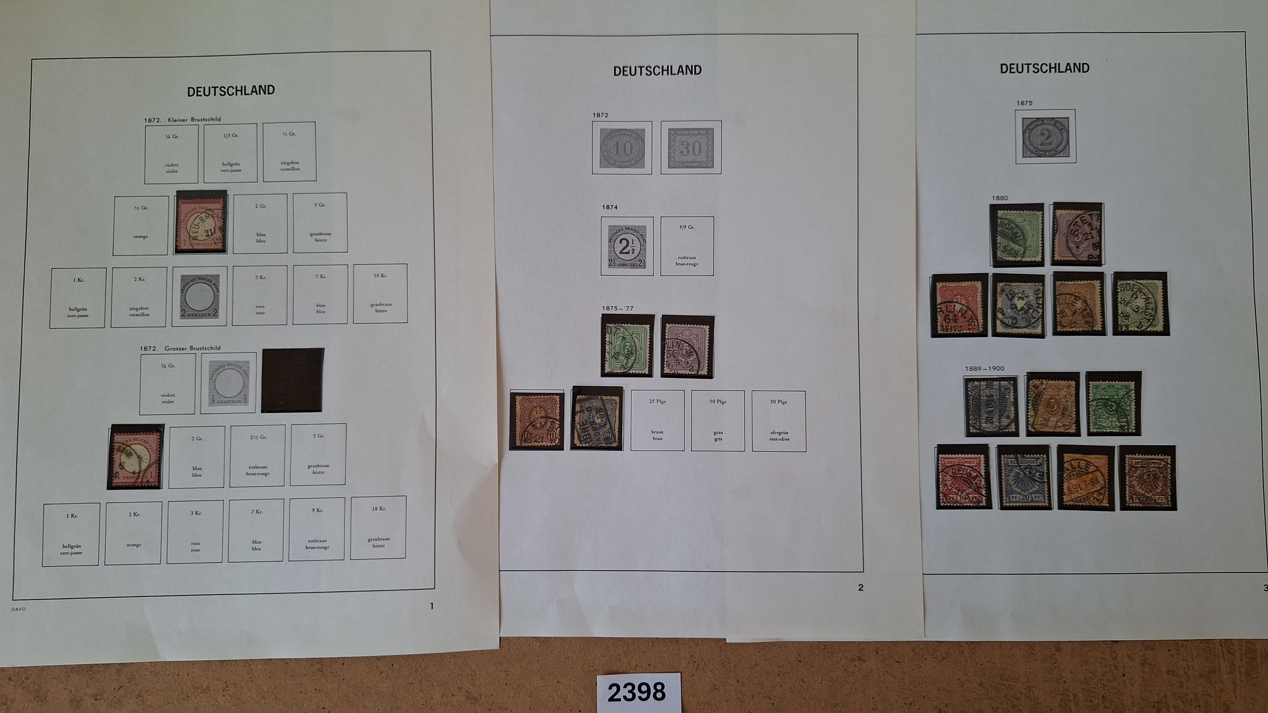 Duitse postzegels, Diverse historische postzegels op 3 albumbladen – kavel bij Goeiendeal