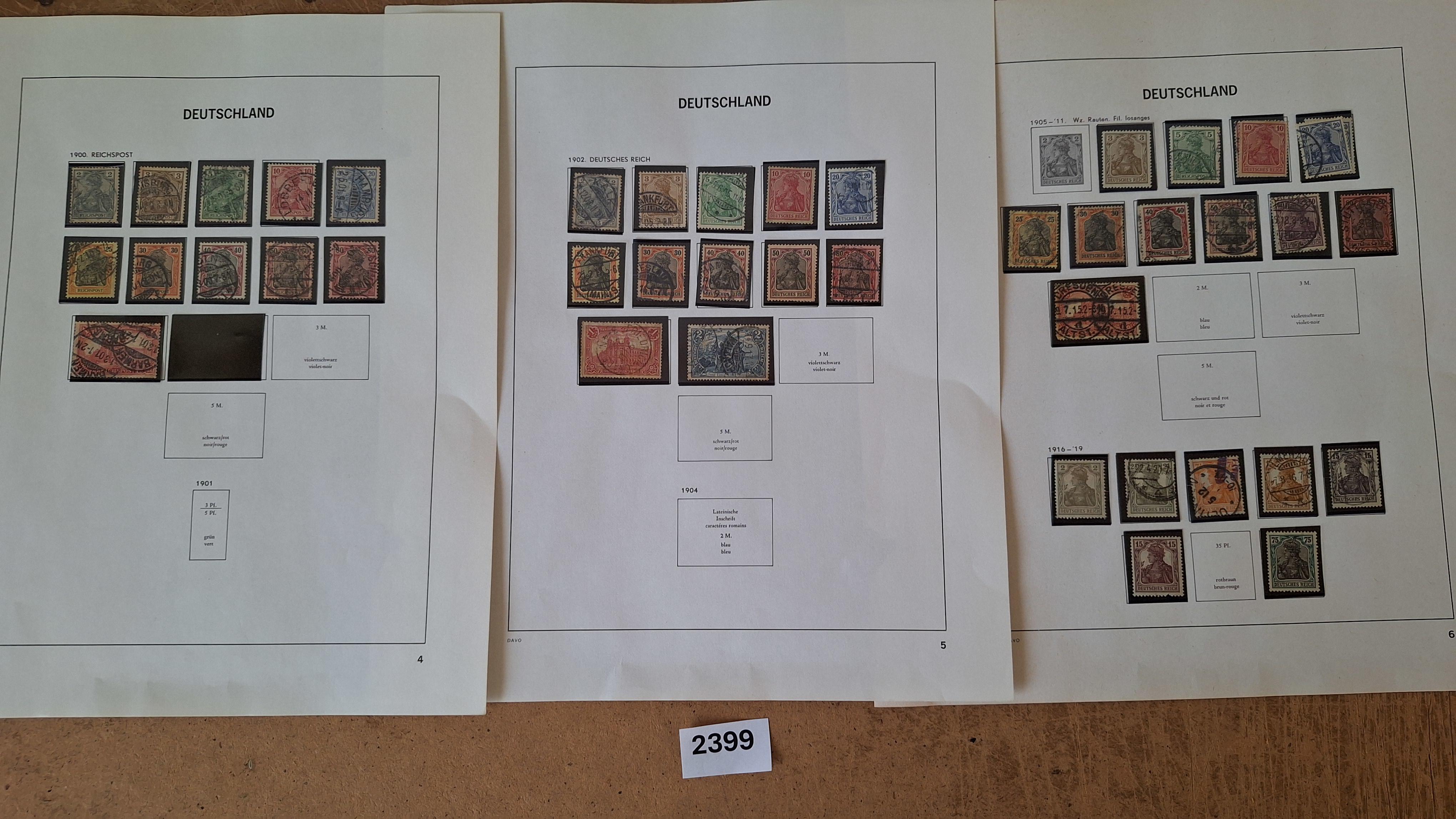 Duitse postzegels, Diverse historische postzegels op 3 albumbladen – kavel bij Goeiendeal