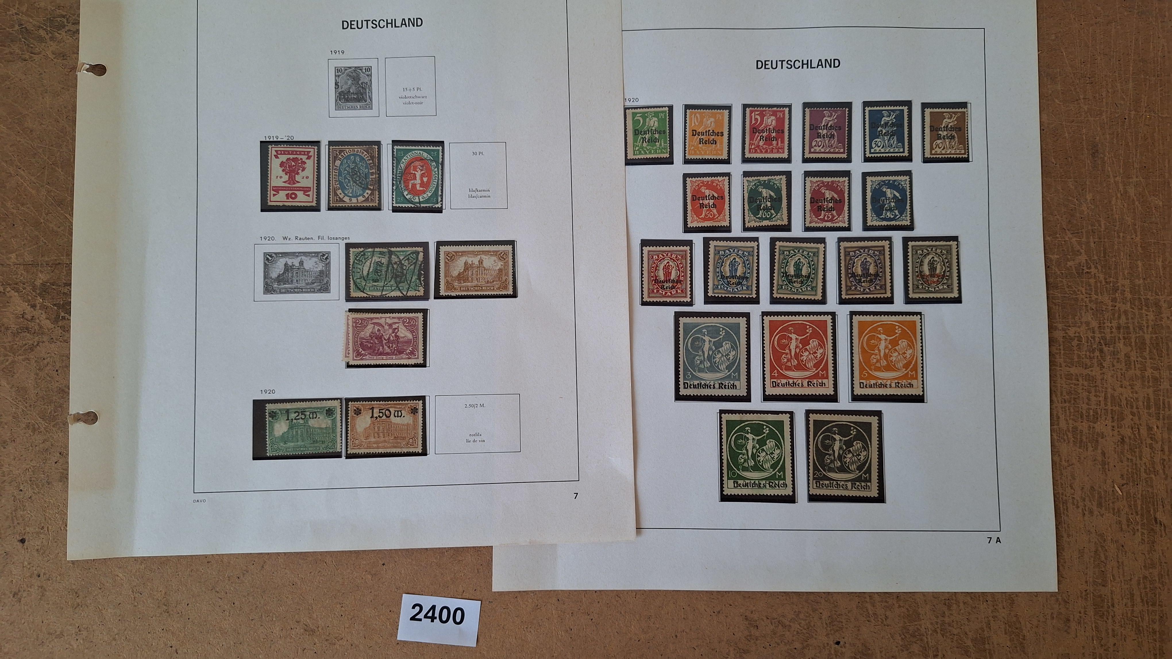 Duitse postzegels, Diverse historische postzegels op 2 albumbladen – kavel bij Goeiendeal