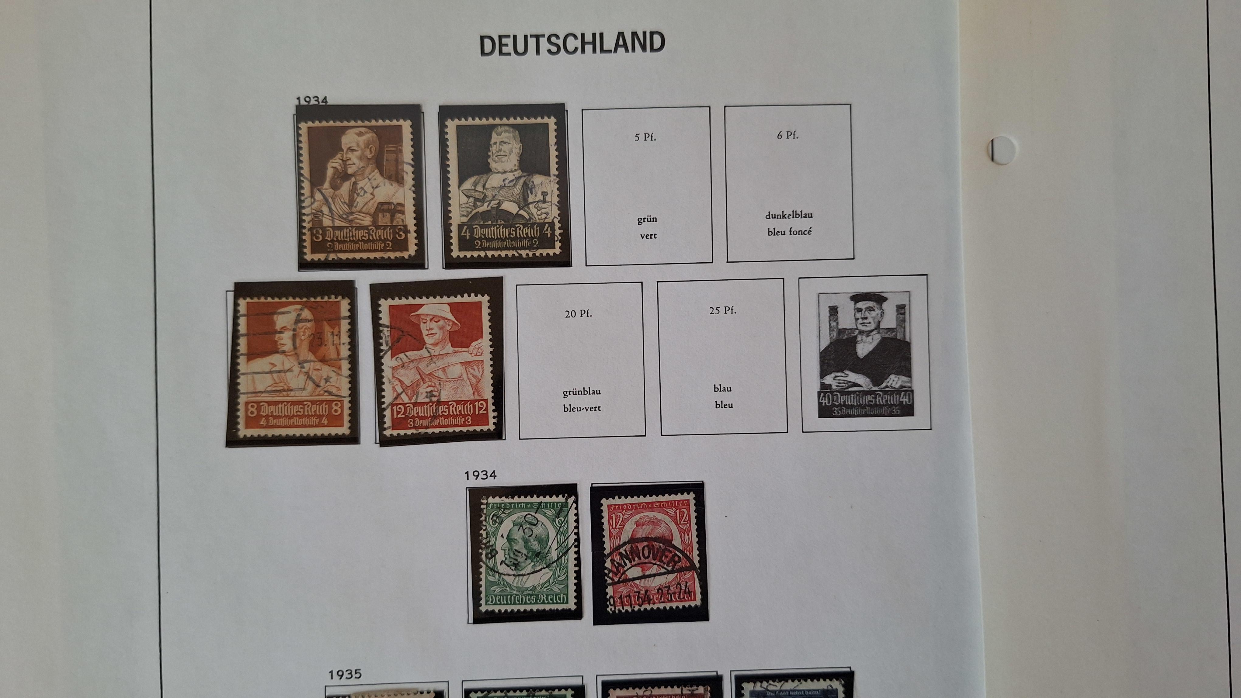 Duitse postzegels, Diverse historische postzegels op 3 albumbladen – foto 4 – kavel bij Goeiendeal
