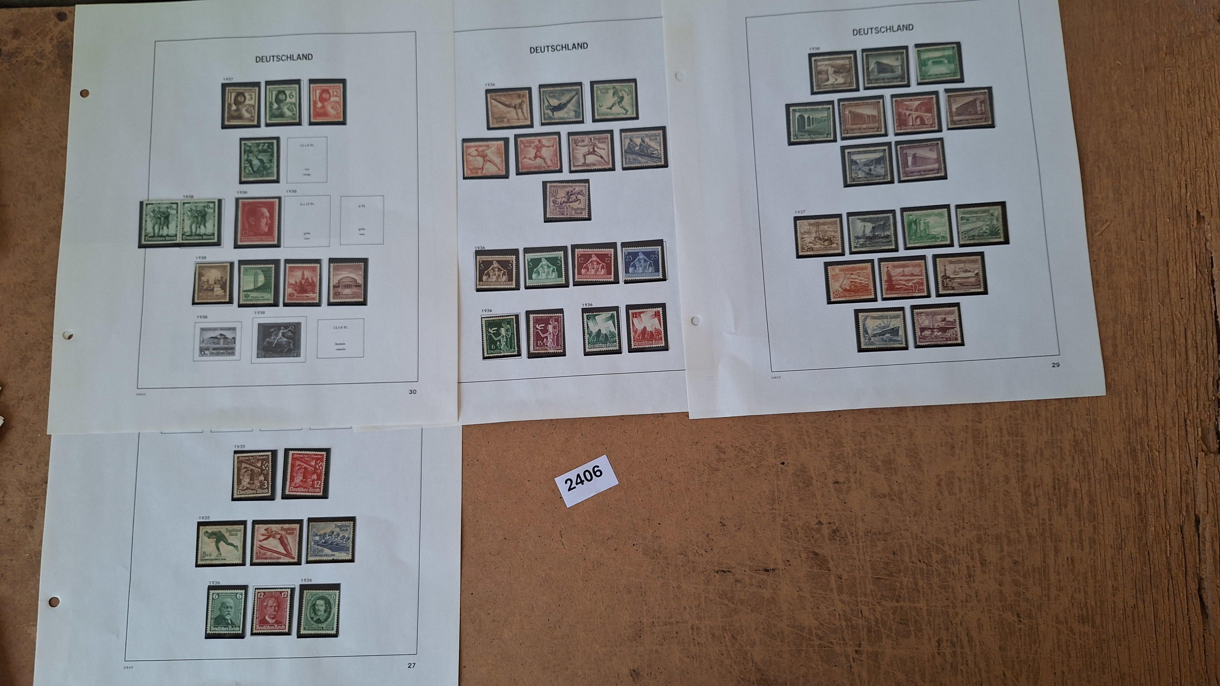 Duitse postzegels, Diverse historische postzegels op 4 albumbladen – kavel bij Goeiendeal