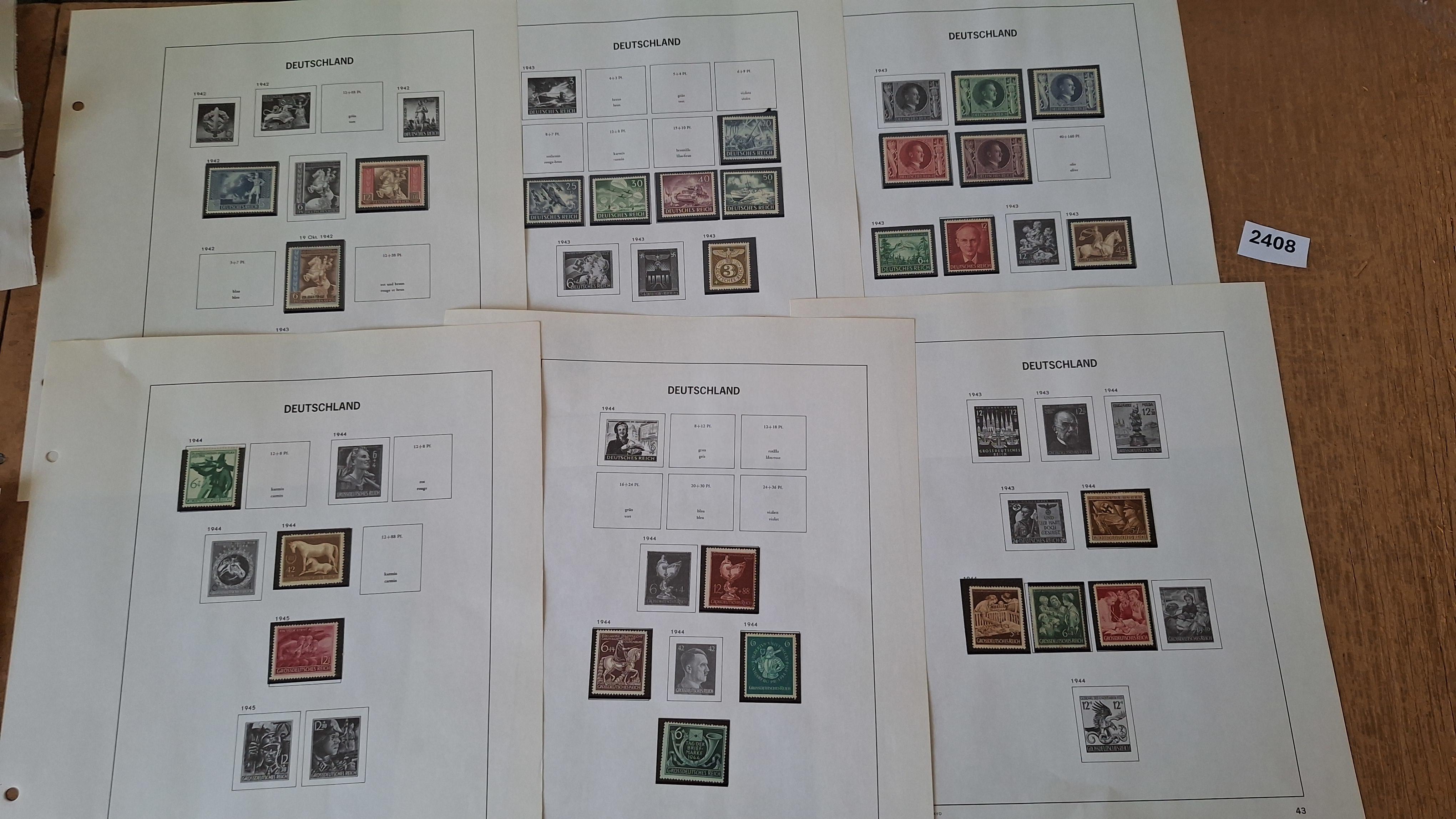 Duitse postzegels, Diverse historische postzegels op 6 albumbladen – kavel bij Goeiendeal