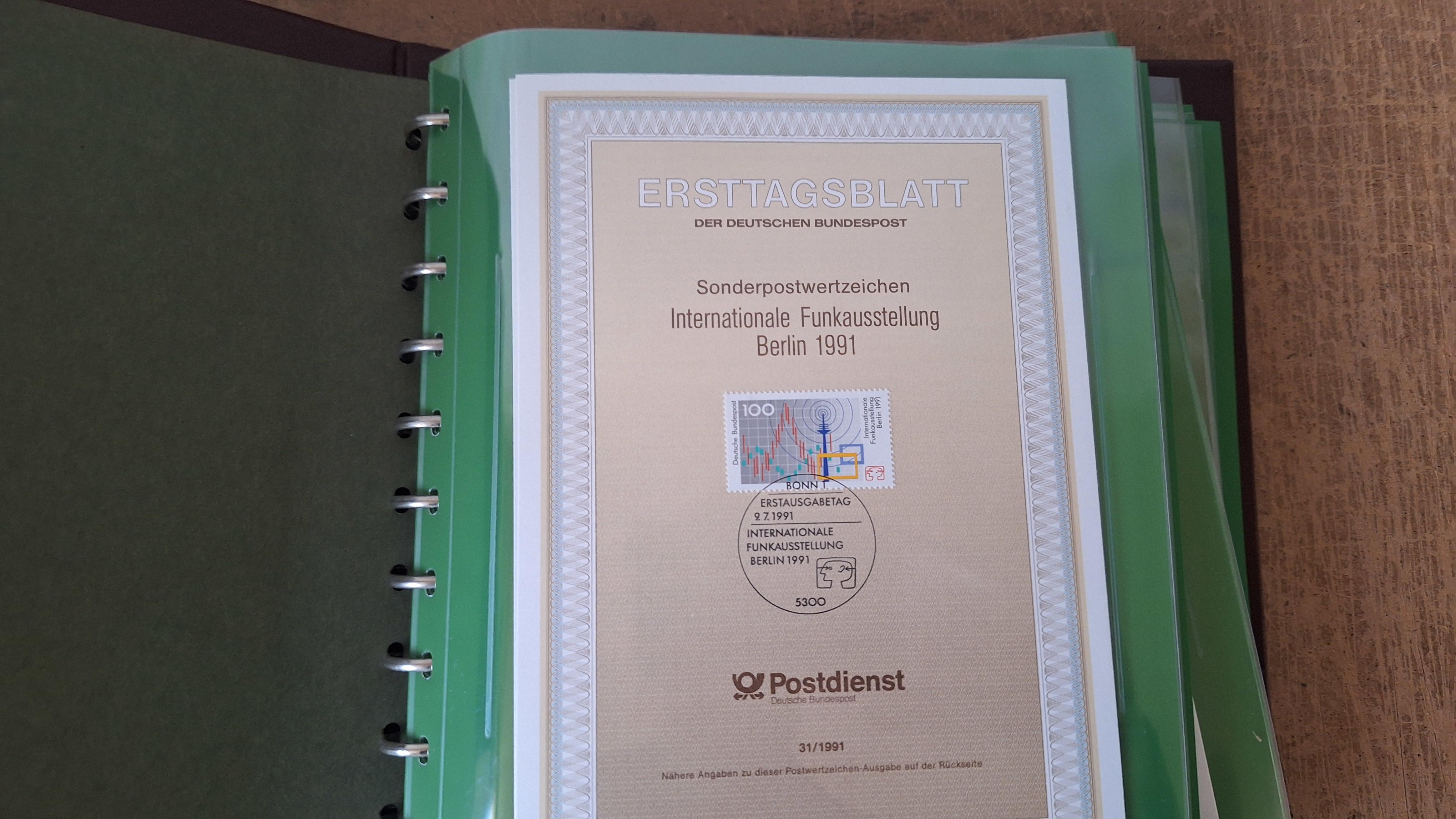 Postzegelalbum, Ersttagsbriefe 1991-1993 Duitsland ringband met opbergcassette en inhoud – foto 2 – kavel bij Goeiendeal