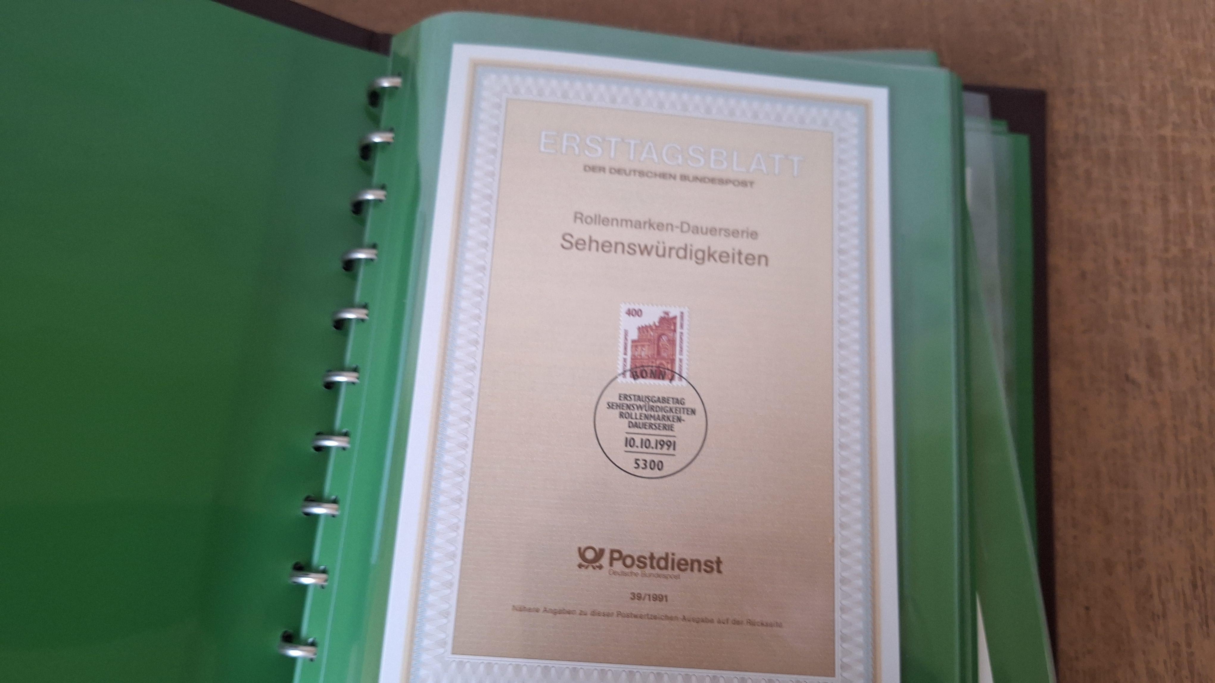Postzegelalbum, Ersttagsbriefe 1991-1993 Duitsland ringband met opbergcassette en inhoud – foto 3 – kavel bij Goeiendeal