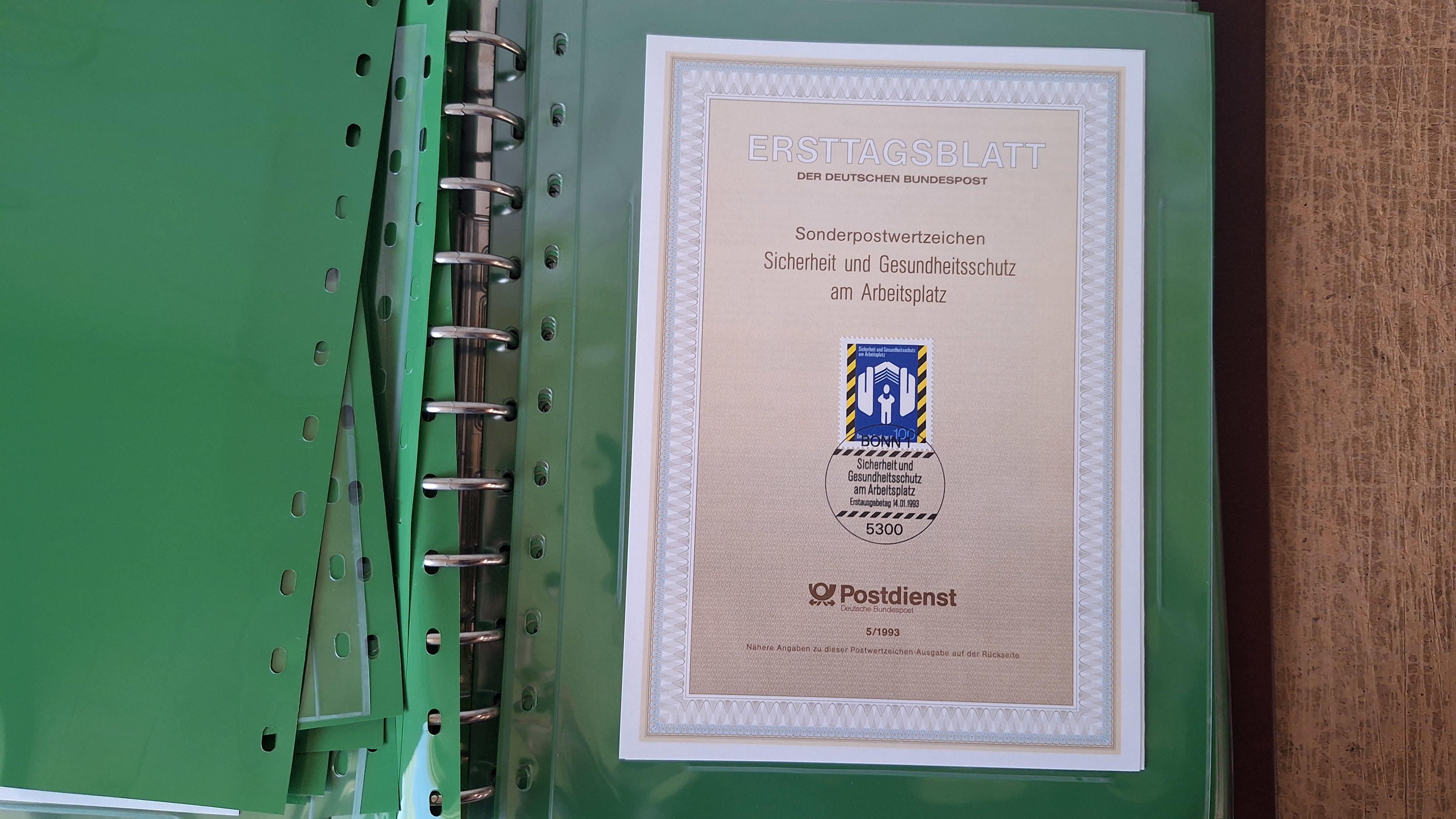 Postzegelalbum, Ersttagsbriefe 1991-1993 Duitsland ringband met opbergcassette en inhoud – foto 7 – kavel bij Goeiendeal