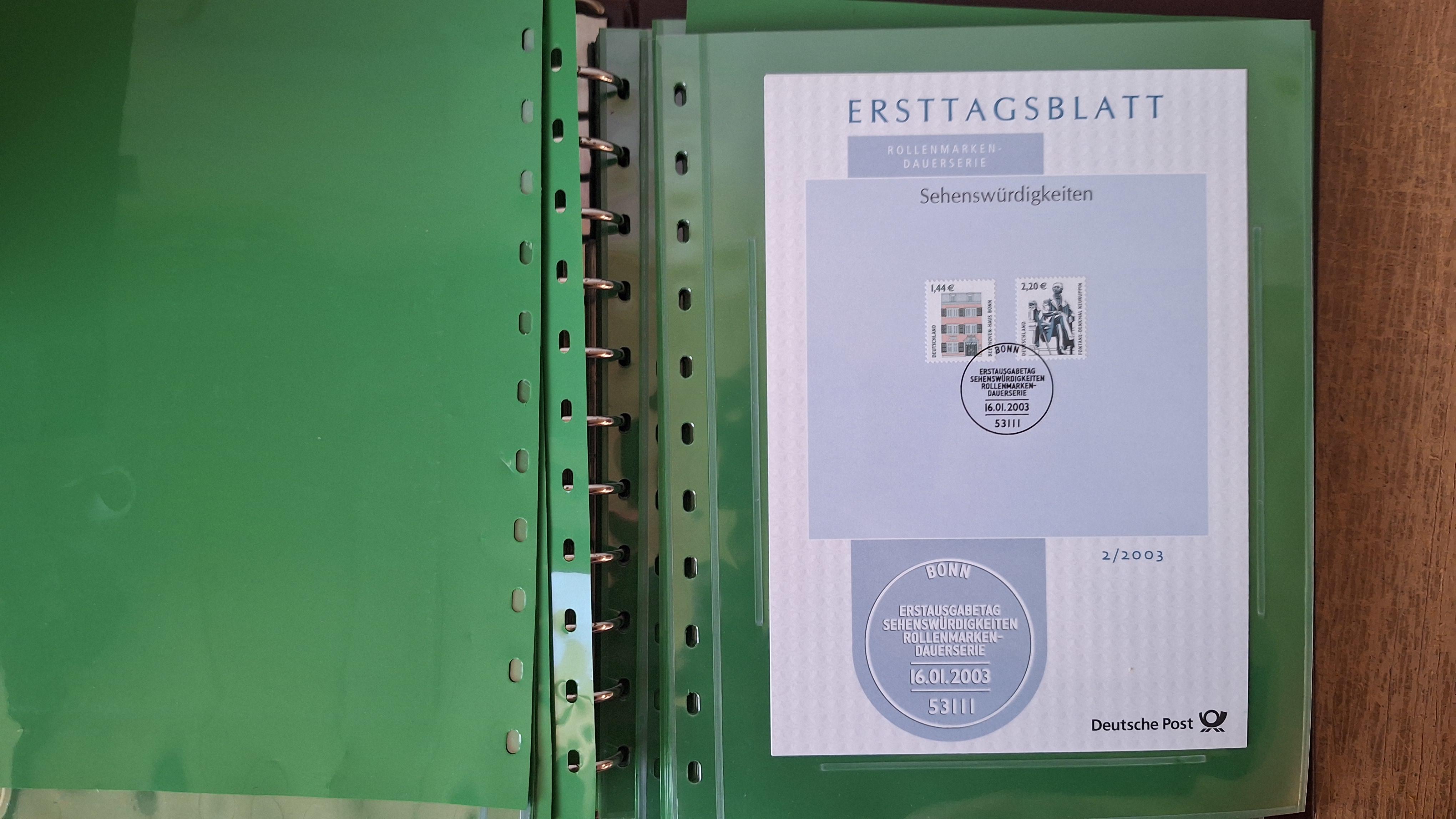 Postzegelalbum, Ersttagsbriefe 2003-2004 Duitsland ringband met opbergcassette en inhoud – foto 3 – kavel bij Goeiendeal