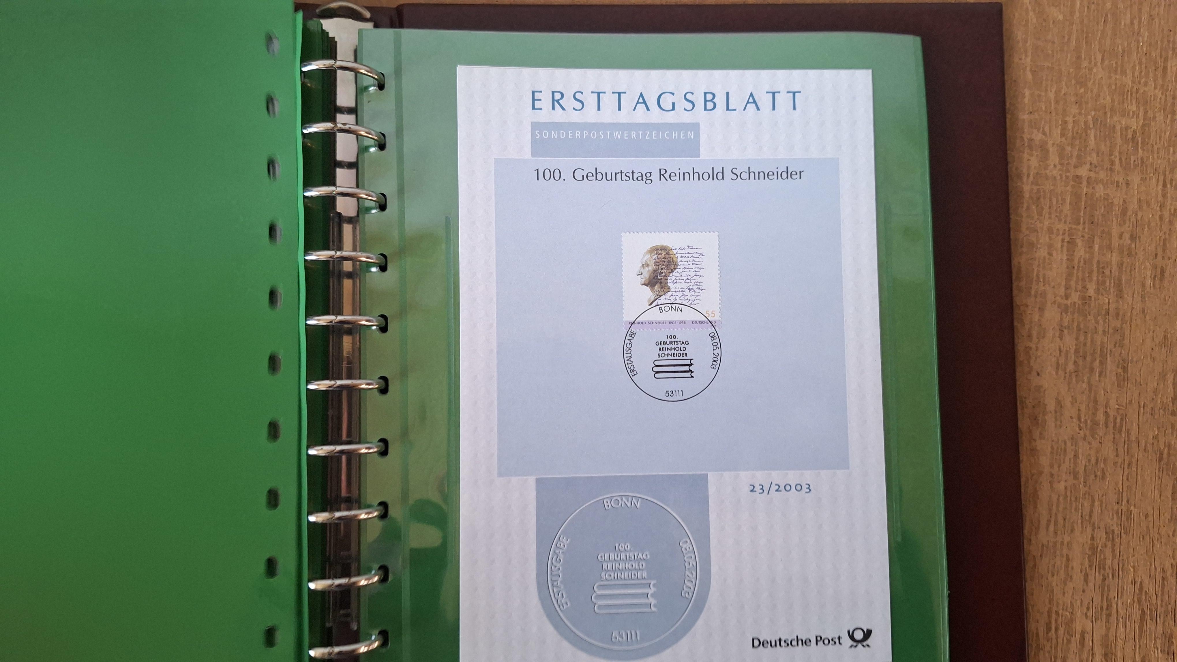 Postzegelalbum, Ersttagsbriefe 2003-2004 Duitsland ringband met opbergcassette en inhoud – foto 4 – kavel bij Goeiendeal