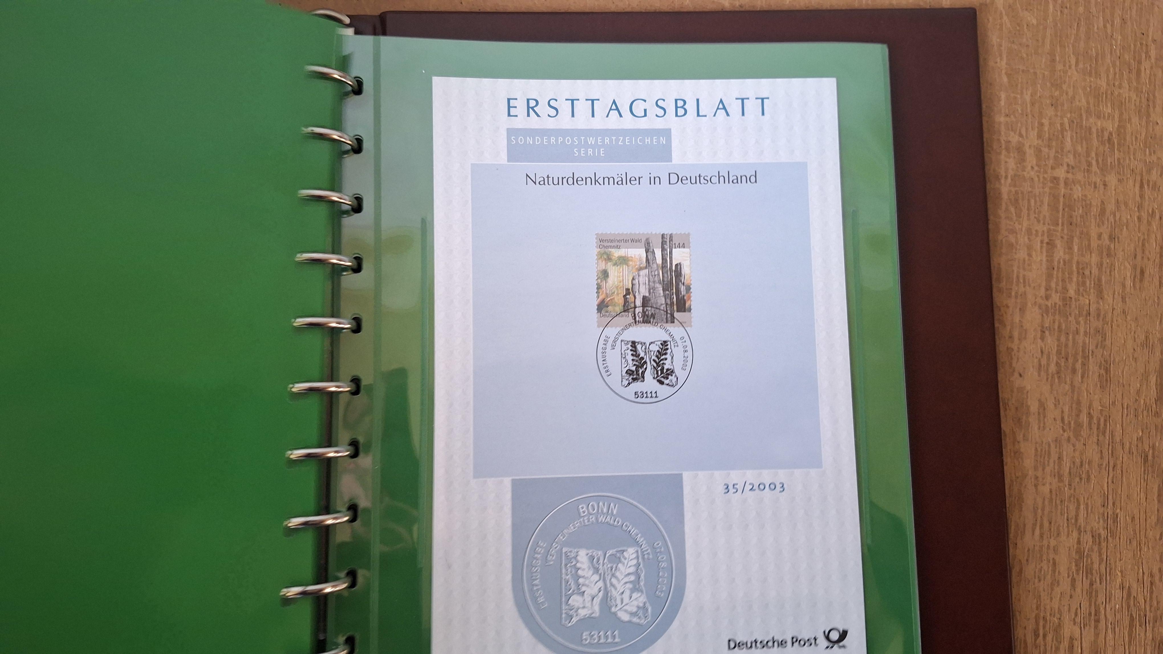 Postzegelalbum, Ersttagsbriefe 2003-2004 Duitsland ringband met opbergcassette en inhoud – foto 5 – kavel bij Goeiendeal