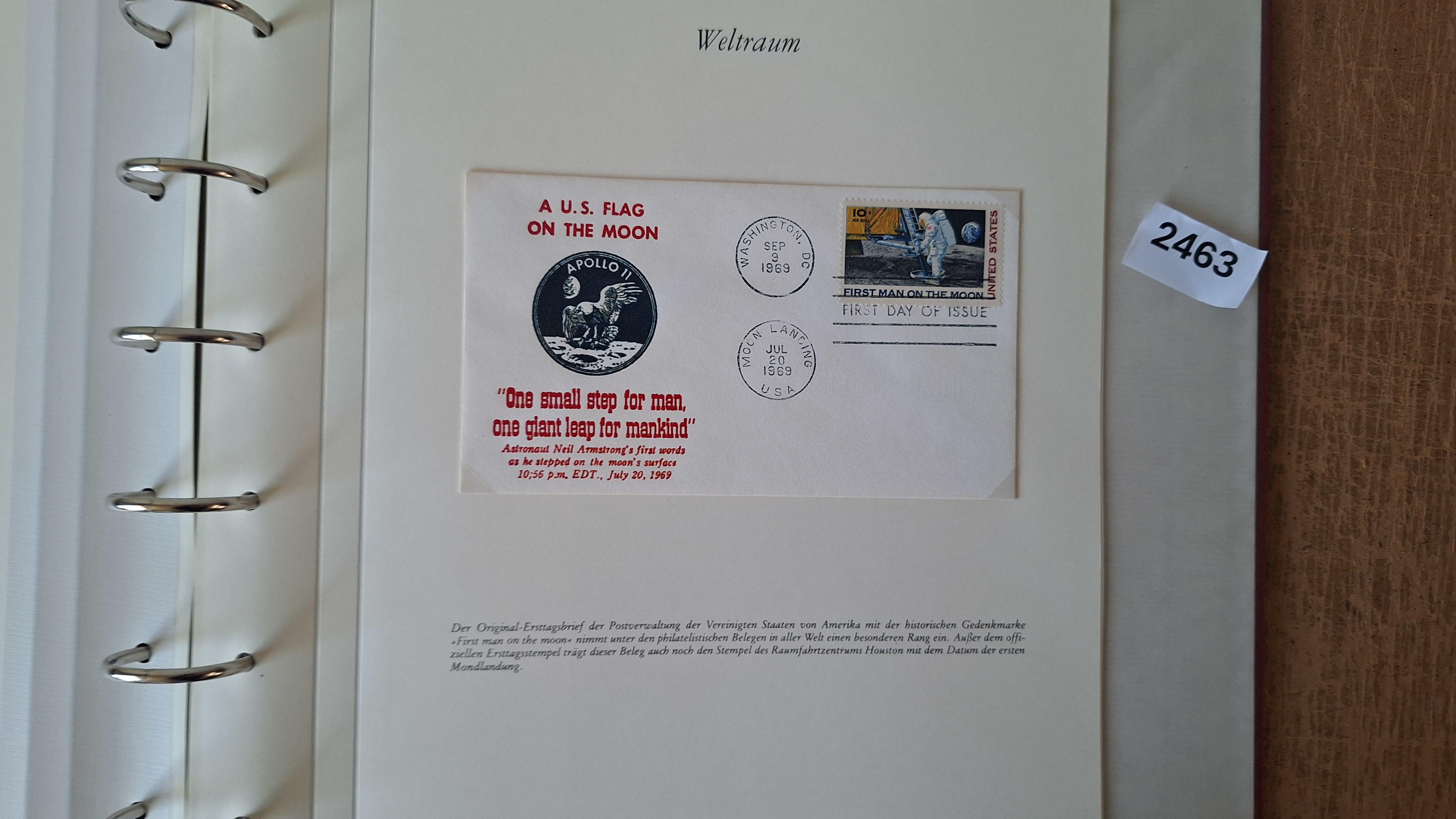 Postzegelalbum, Der Weltraum im Spiegel der Briefmarke ringband met inhoud – foto 2 – kavel bij Goeiendeal