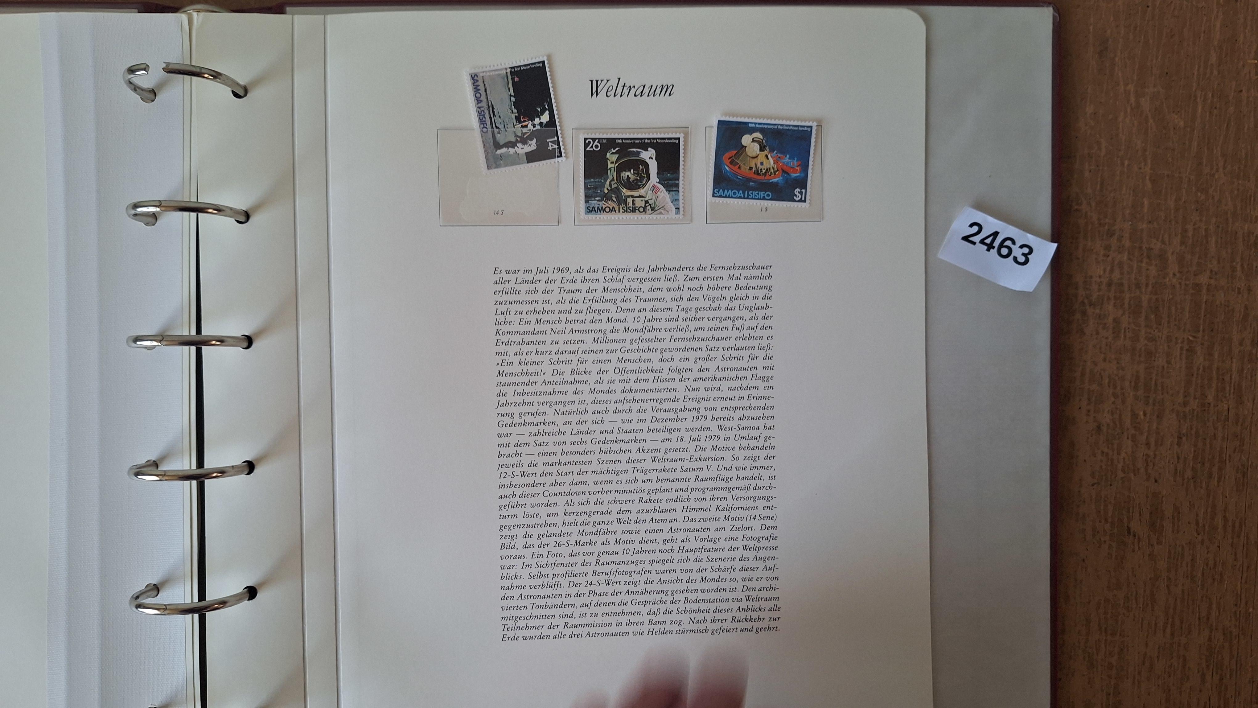 Postzegelalbum, Der Weltraum im Spiegel der Briefmarke ringband met inhoud – foto 5 – kavel bij Goeiendeal