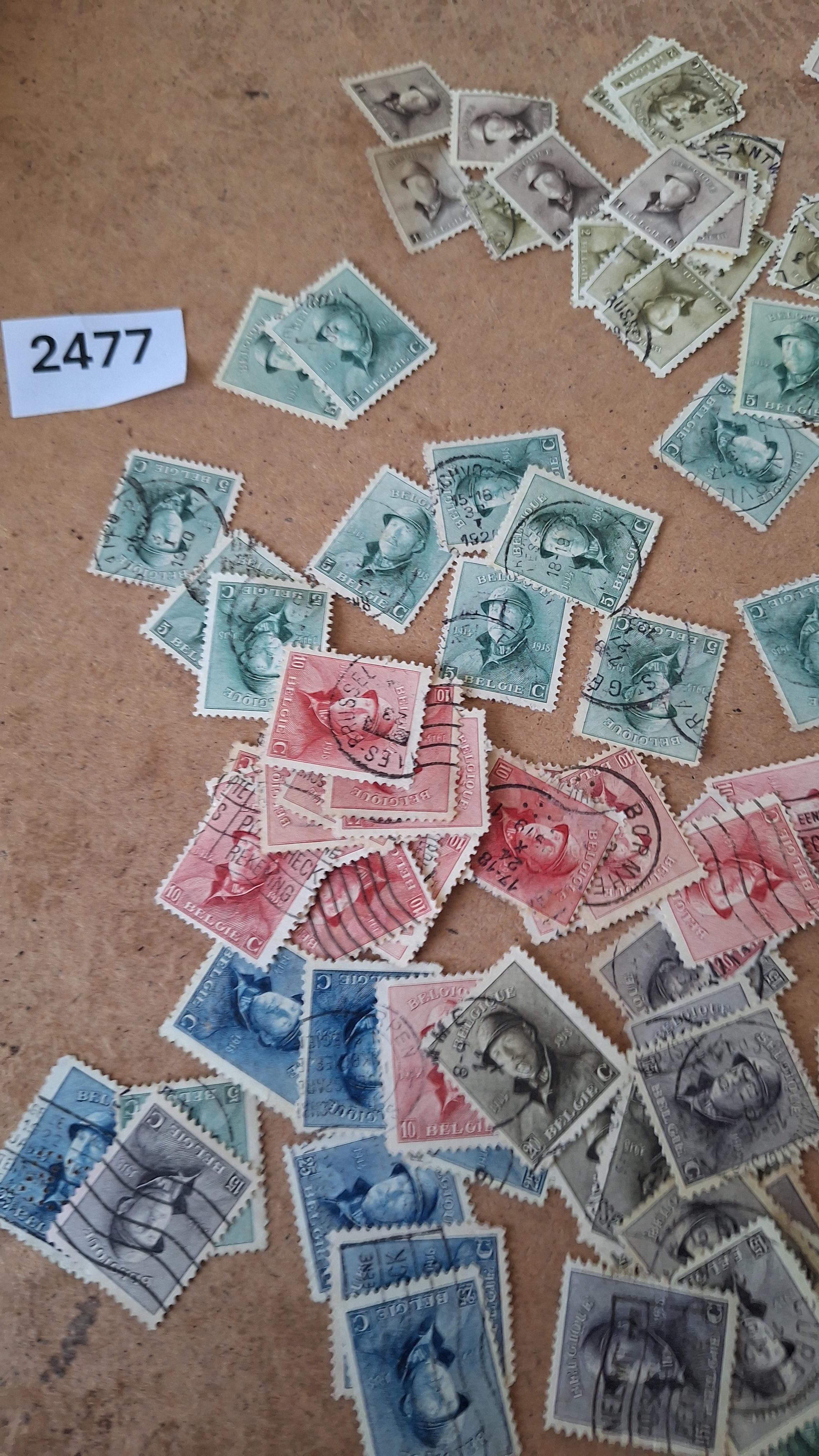 Belgische postzegels, Grote partij diverse postzegels met koning Albert I en koning Leopold III – foto 2 – kavel bij Goeiendeal