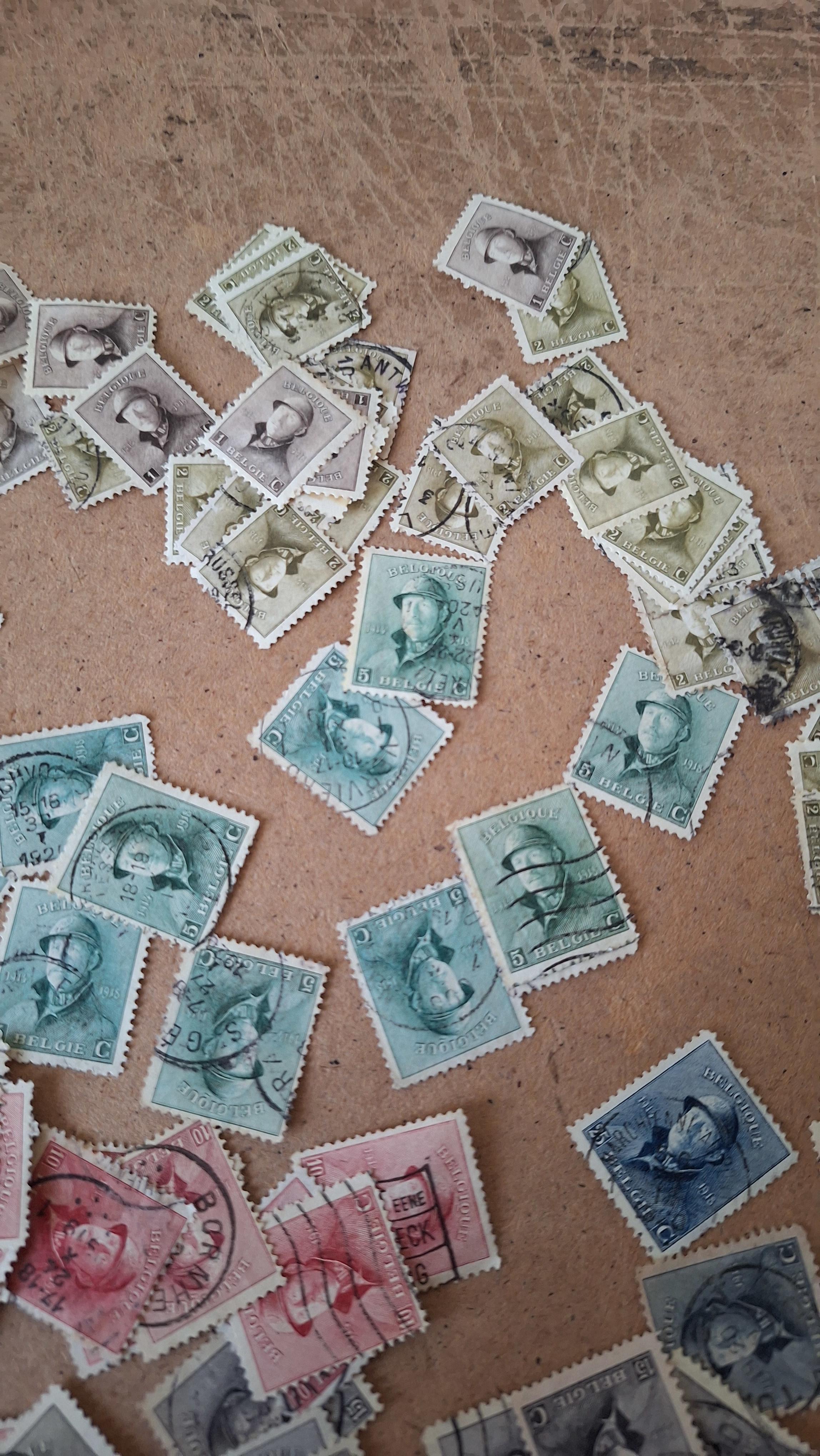 Belgische postzegels, Grote partij diverse postzegels met koning Albert I en koning Leopold III – foto 4 – kavel bij Goeiendeal