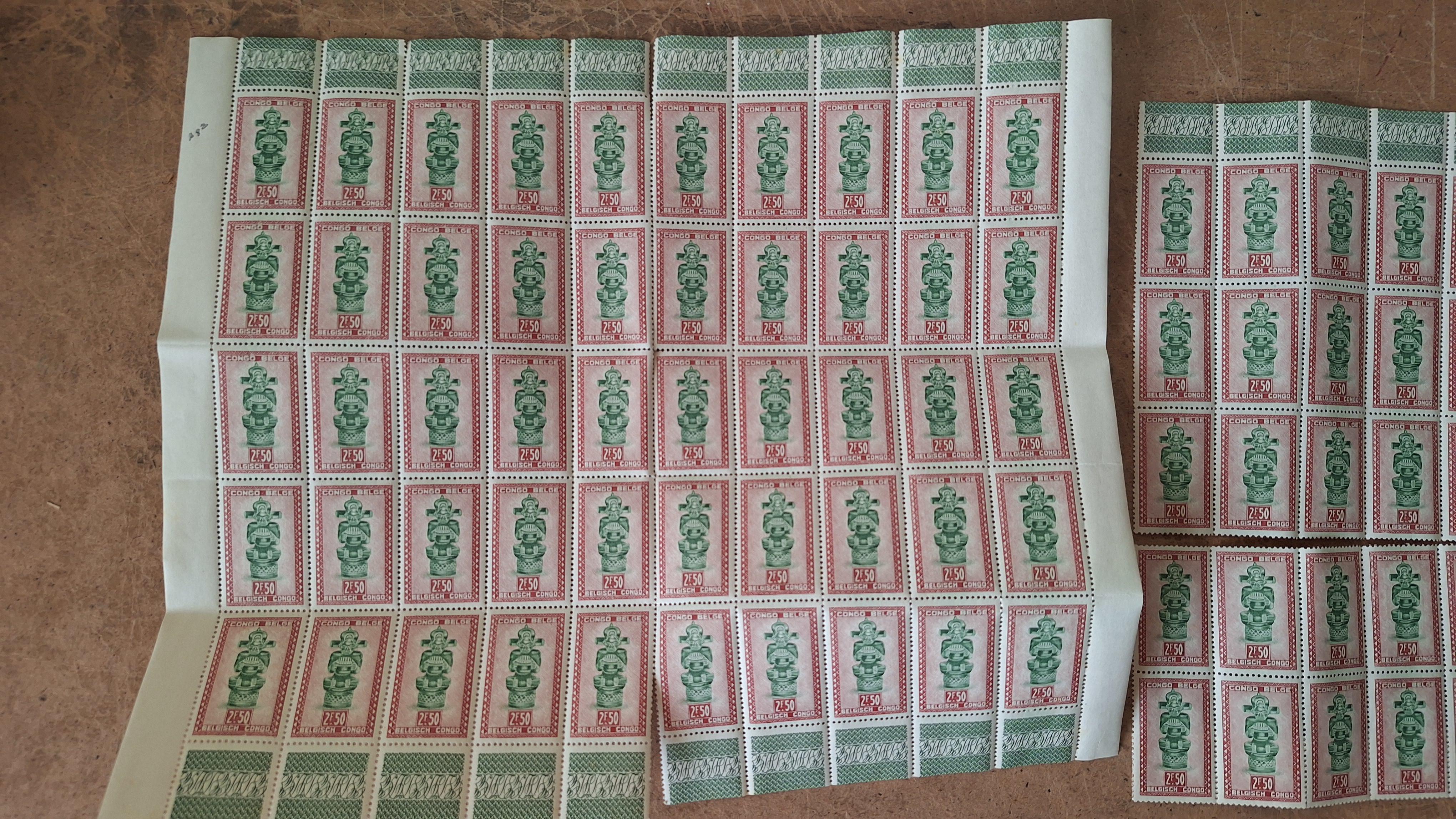 Belgisch-Congo postzegels, Diverse postzegelvellen postfris – foto 2 – kavel bij Goeiendeal