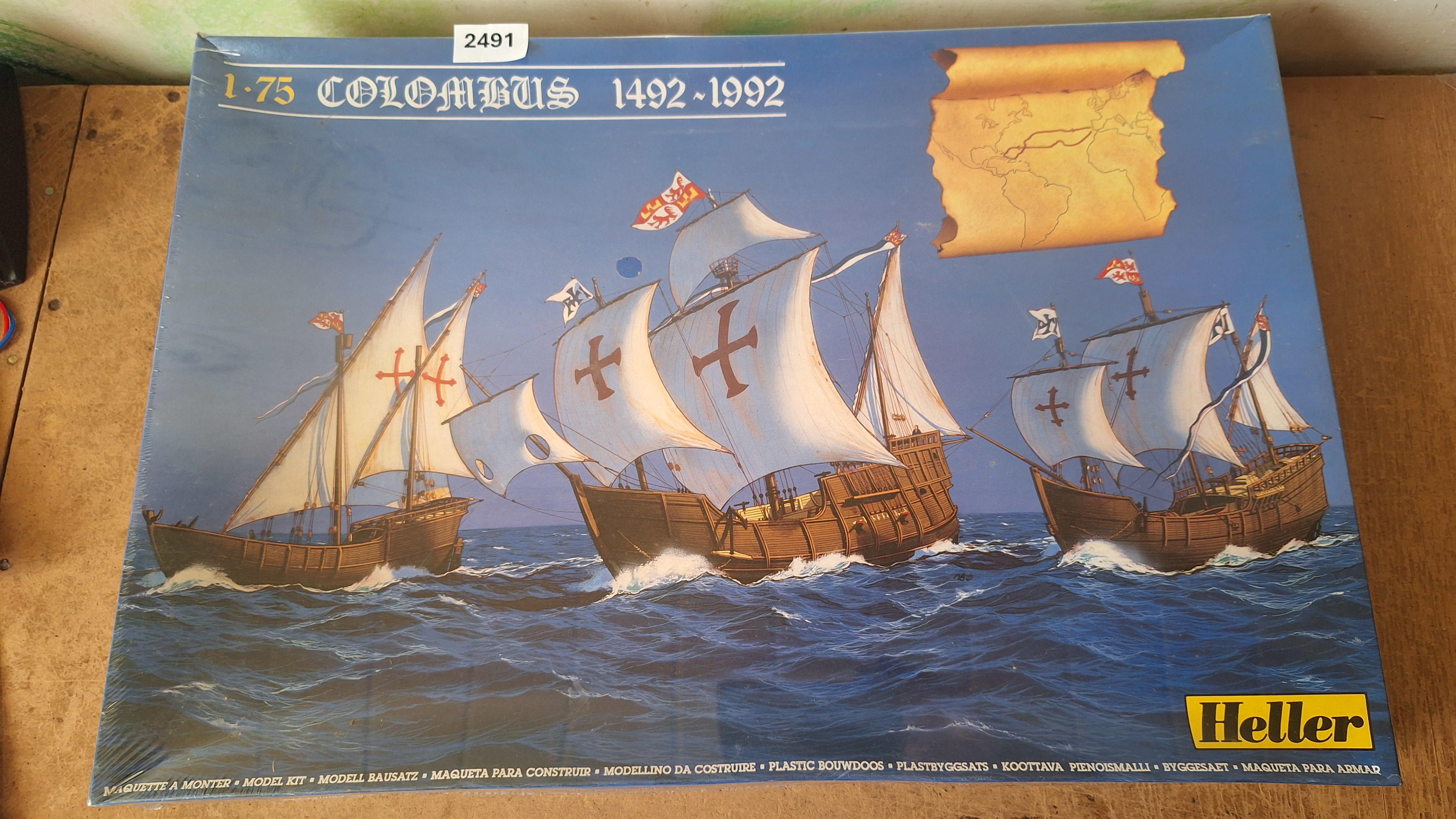 Heller, Modelbouwdoos Colombus 1492-1992 schepen – kavel bij Goeiendeal