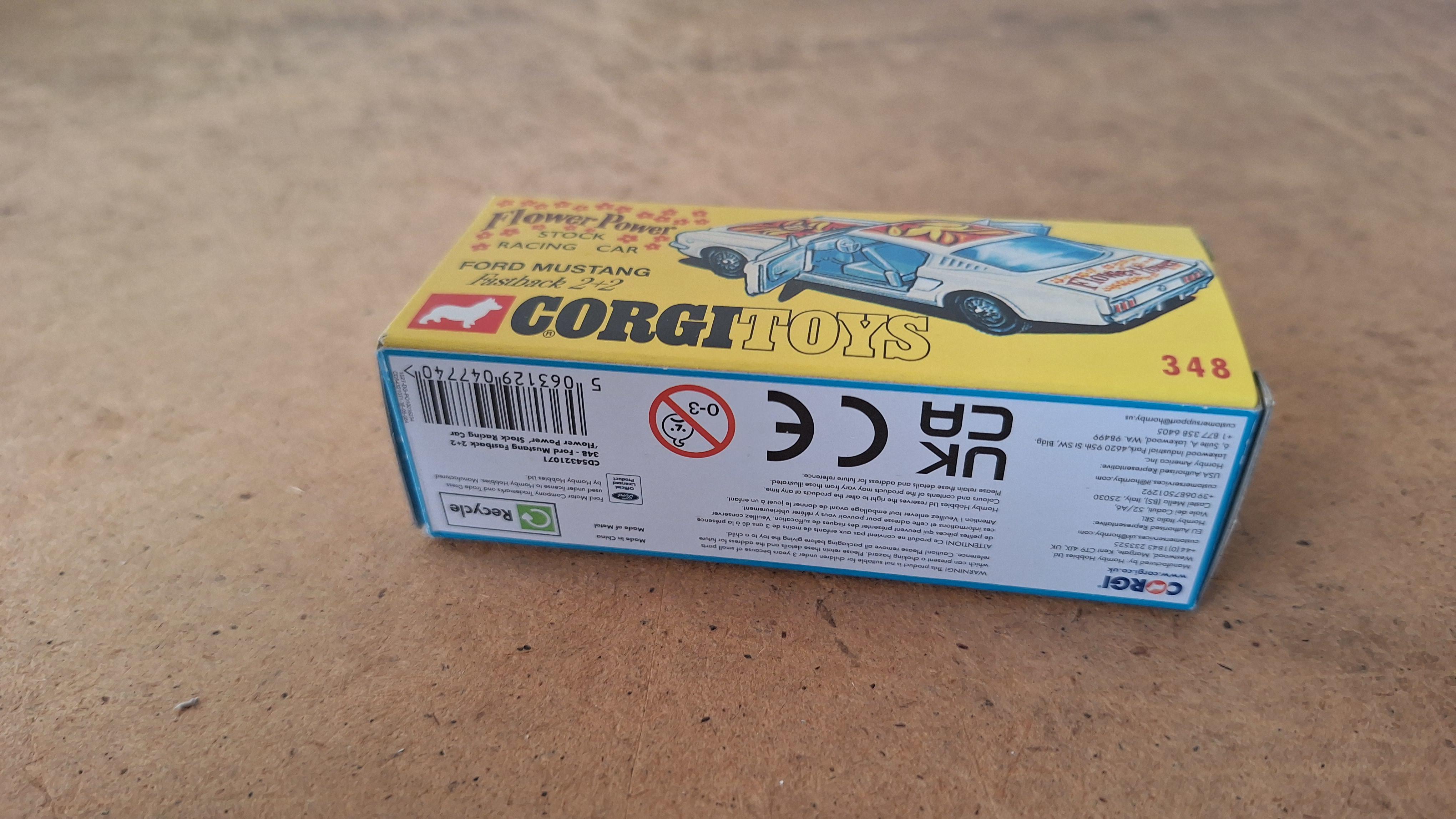 Corgi Toys 348, Ford Mustang Fastback 2+2 Flower Power Stock Car – foto 9 – kavel bij Goeiendeal