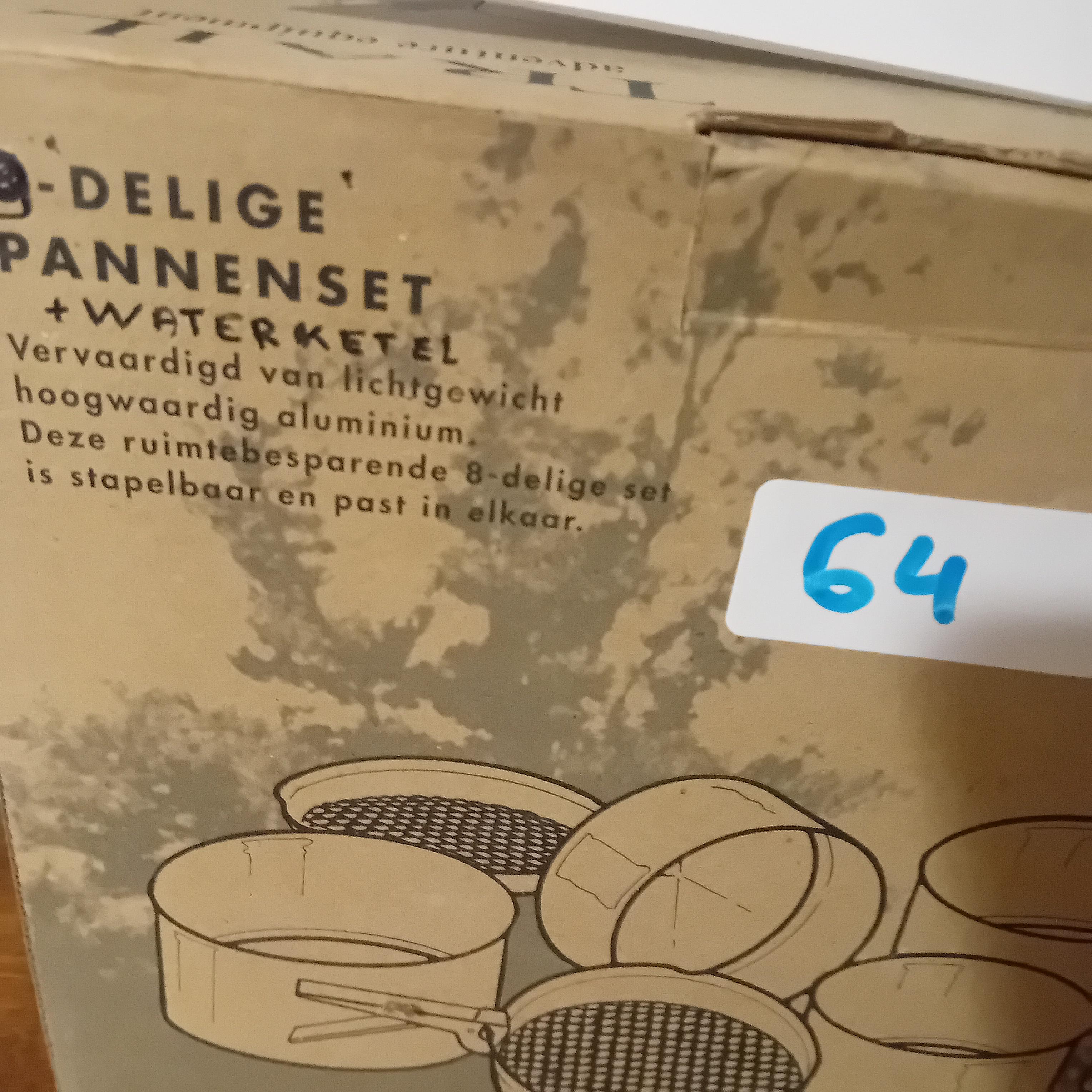 9-delige pannenset inclusief waterketel, merk Trail adventure equipment, nieuw (Lot: 64) – foto 2 – kavel bij Goeiendeal, Lommel