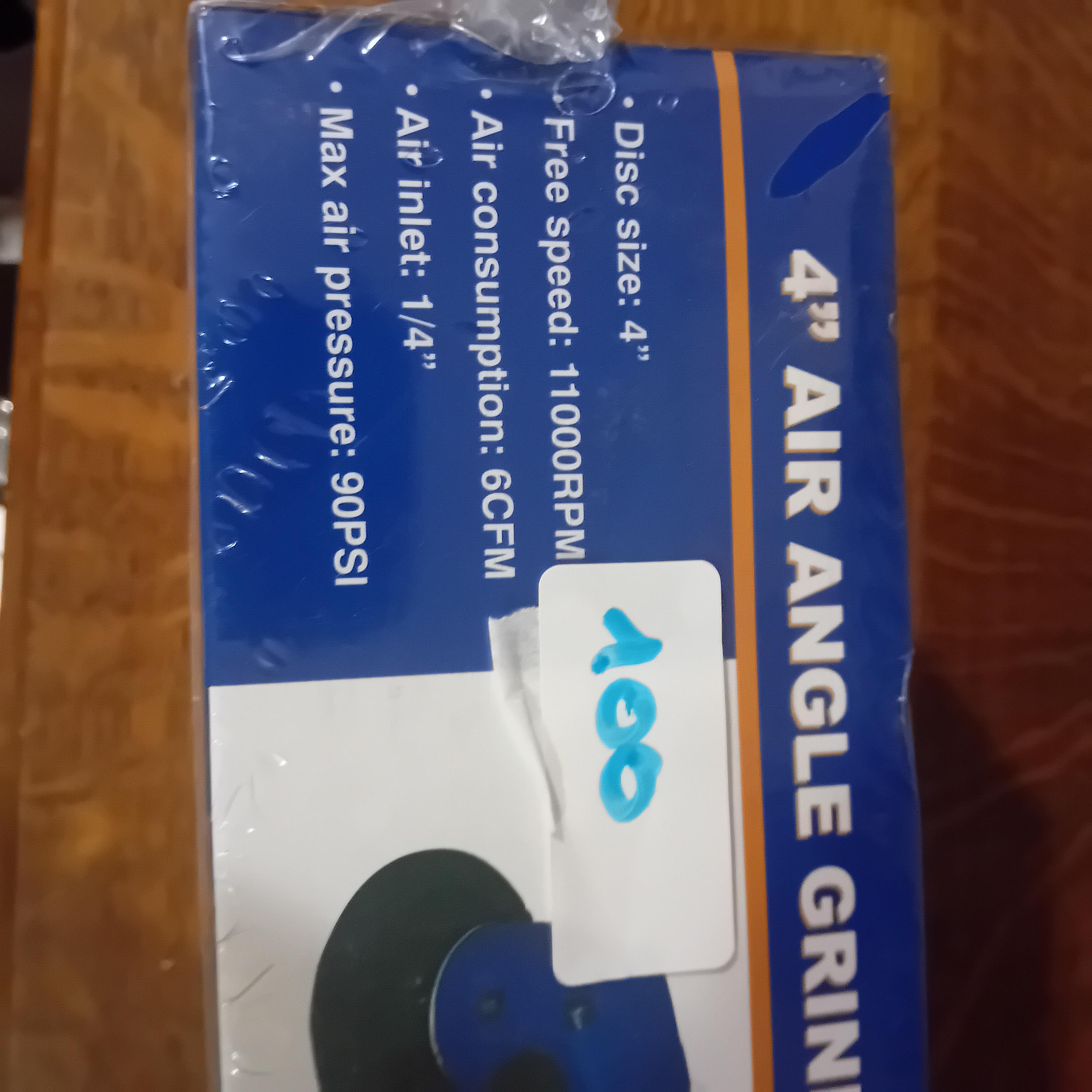 Pneumatische haakse slijper / 4" Air Angle Grinder, nieuw in verpakking (Lot: 100) – foto 2 – kavel bij Goeiendeal, Lommel