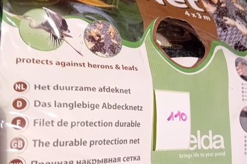 Afbeelding van Afdeknet vijver