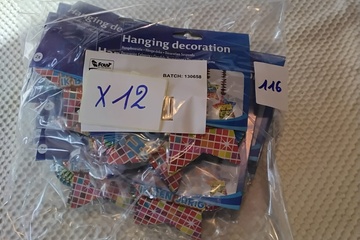 Afbeelding van 12x Hangdecoratie "Ik ben jarig"