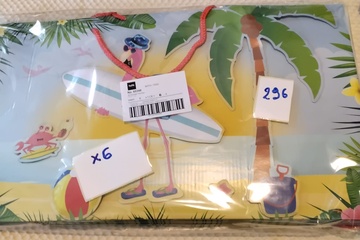 Afbeelding van 6x Flamingo decoratiebord