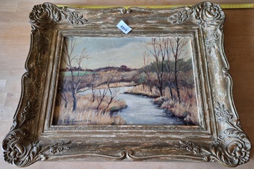 Afbeelding van Schilderij olieverf op doek gesigneerd