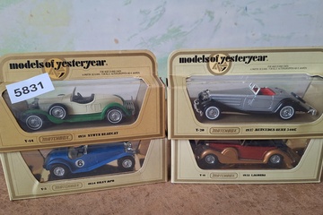 Afbeelding van Matchbox Models of Yesteryear Multi-Pack, 1931 Stutz Bearcat / 1937 Mercedes-Benz 540K / 1934 Riley MPH / 1938 Lagonda (4 stuks), 1:43