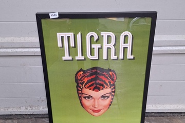 Afbeelding van Tigra King Size Affiche in kader origineel