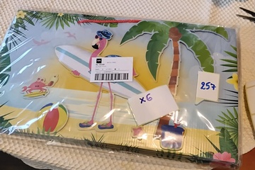 Afbeelding van 6x Flamingo decoratiebord