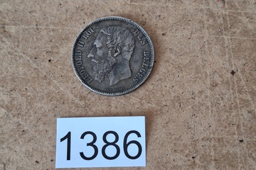 Afbeelding van Zilver Munt Leopold II 5Fr