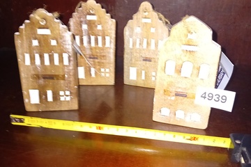 Afbeelding van Houten huisjes 4 stuks