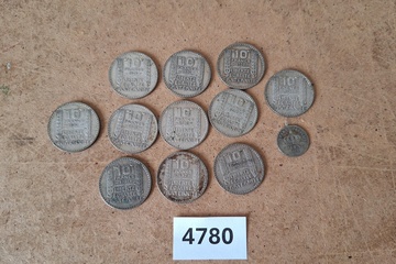 Afbeelding van Frankrijk Zilver munten lot 12 stuks