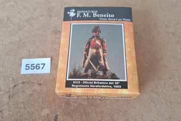 Afbeelding van Miniaturas F. M. Beneito White Metal Cast Model Oficial Britanico del 36º Regimiento Herefordshire, 1809