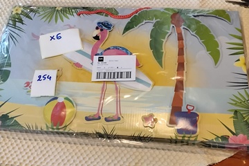 Afbeelding van 6x Flamingo decoratiebord